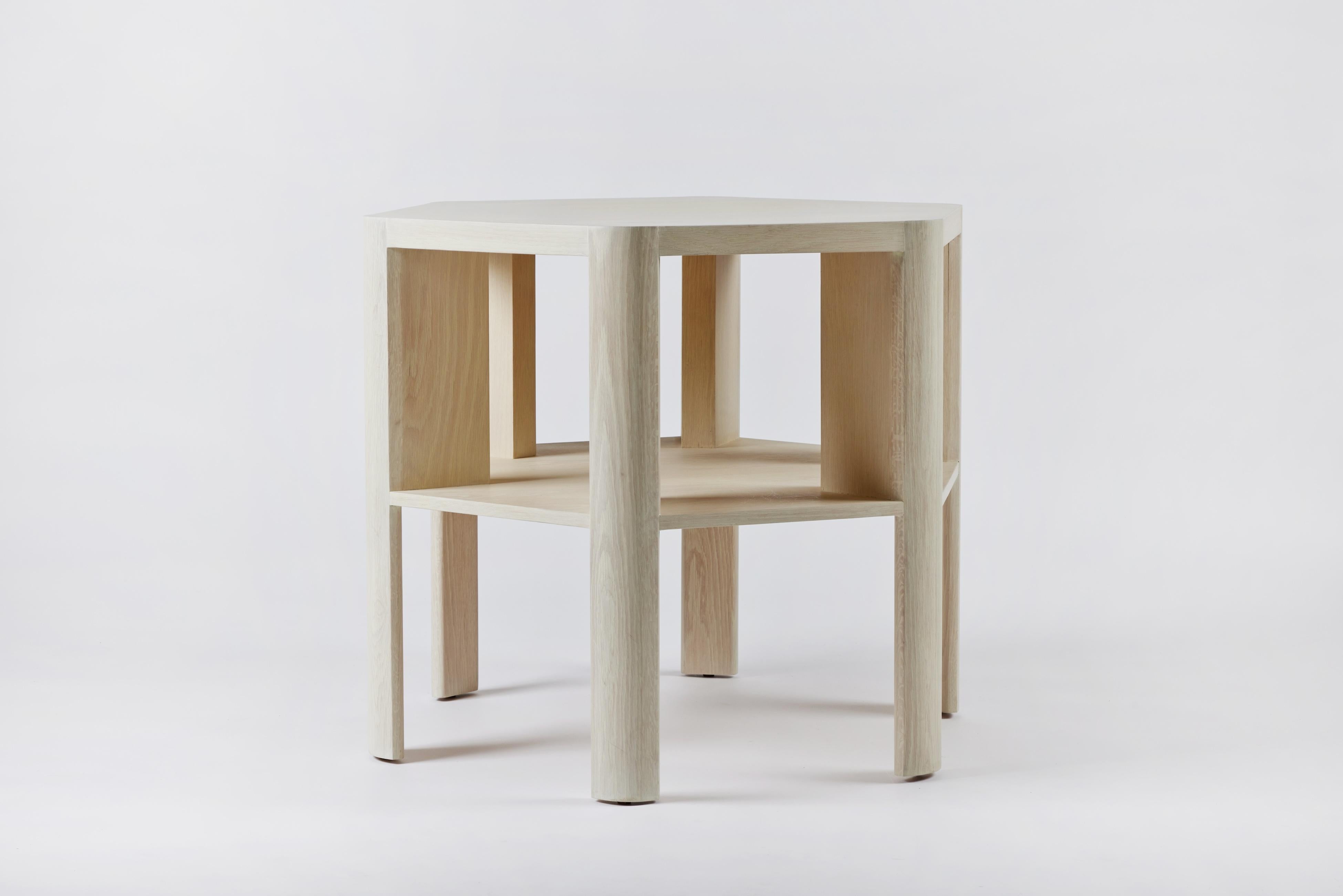 American Minimalist Modern Lacquered Large Library Table Shown in Soap on Oak For Sale