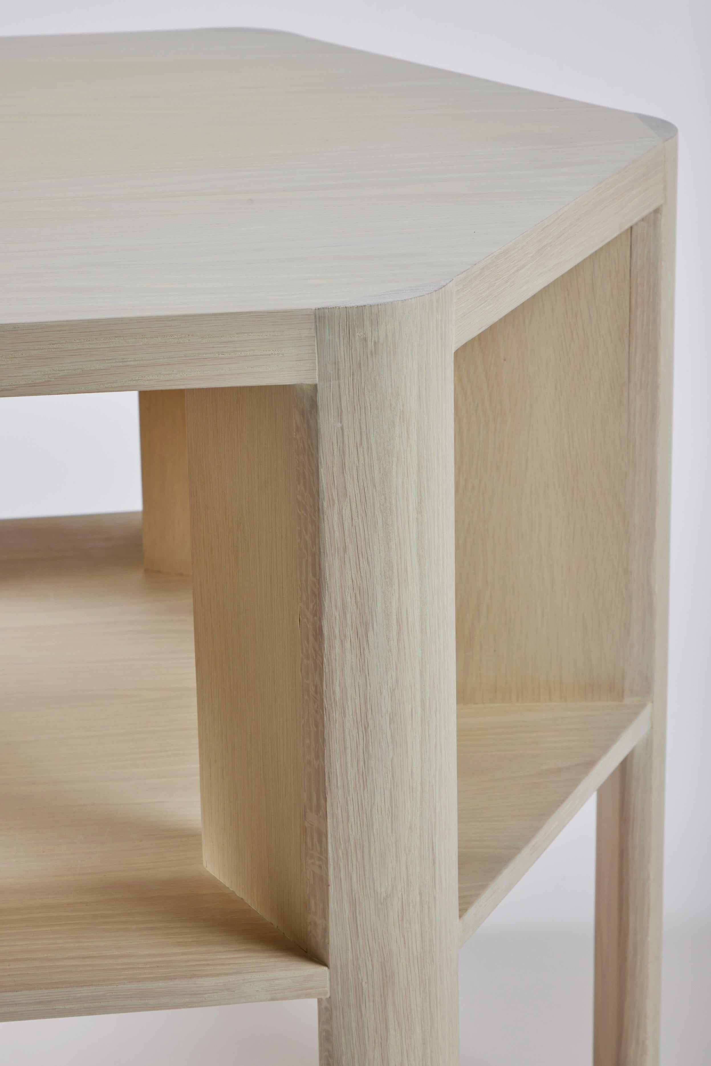 Minimalist Modern Lacquered Large Library Table Shown in Soap on Oak For Sale 3