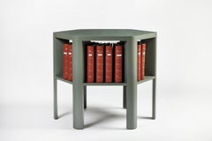 Minimalist Modern Lacquered Library Table by Martin and Brockett, Shown Lichen