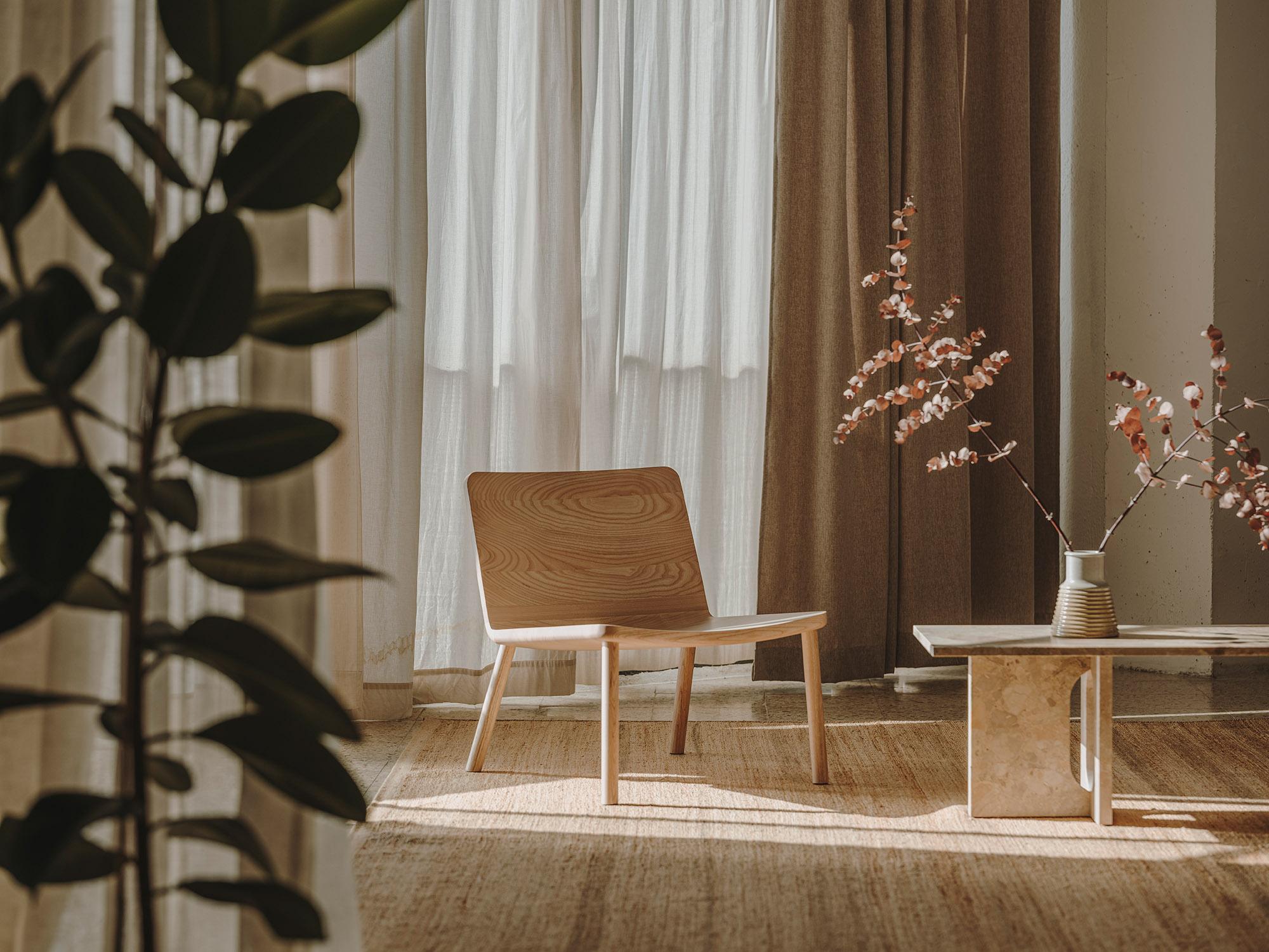 Designed to have a calming and inviting presence, the Allay chair brings together craft and simplicity to create an honest, comfortable and timeless piece. By engaging in the process of subtraction, details are reduced to create a pure and refined