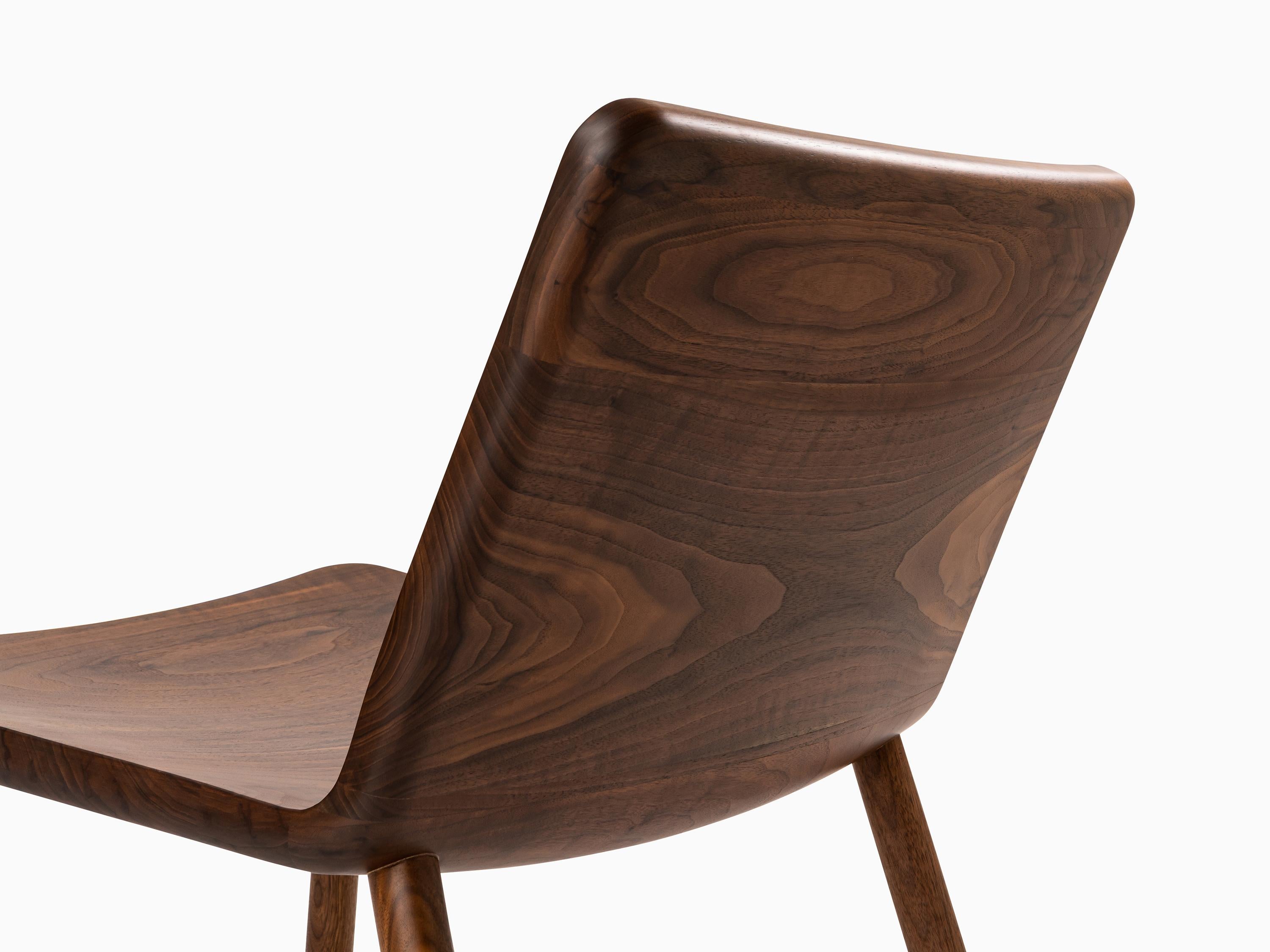 Minimalist Modern Lounge Chair in Natural Oak For Sale 10