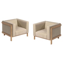 Sedia da salotto moderna e minimalista LIFT - Set di 2 in Wood Wood e Fabrice di alta qualità