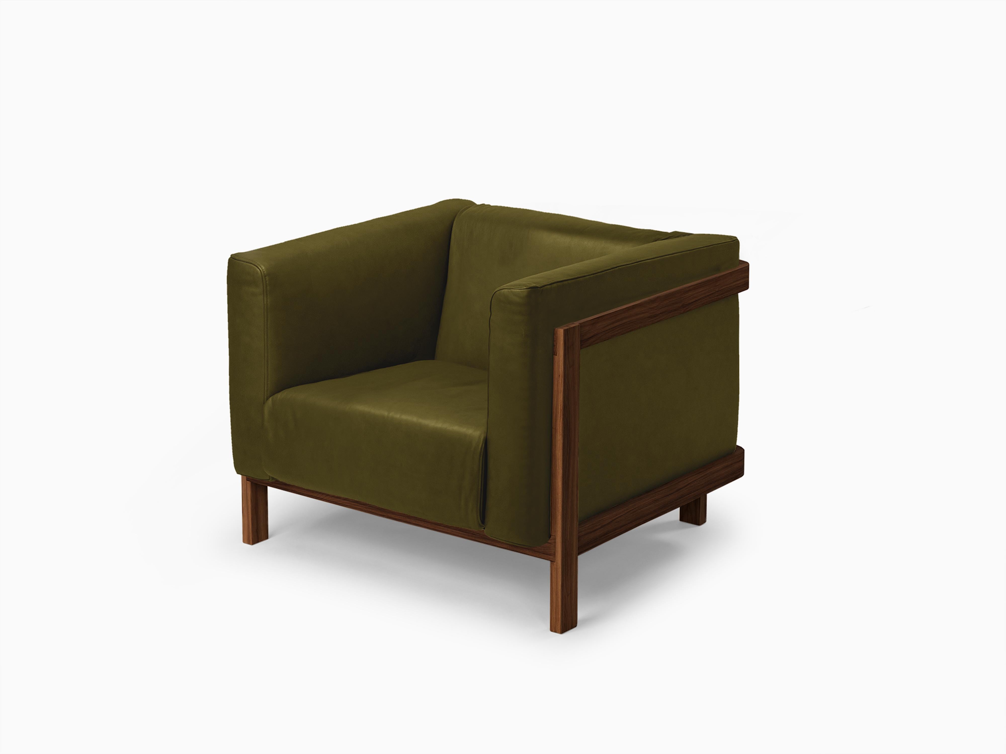 Minimalistischer Modern Lounge Chair LIFT - 2er-Set aus Nussbaumholz (21. Jahrhundert und zeitgenössisch) im Angebot