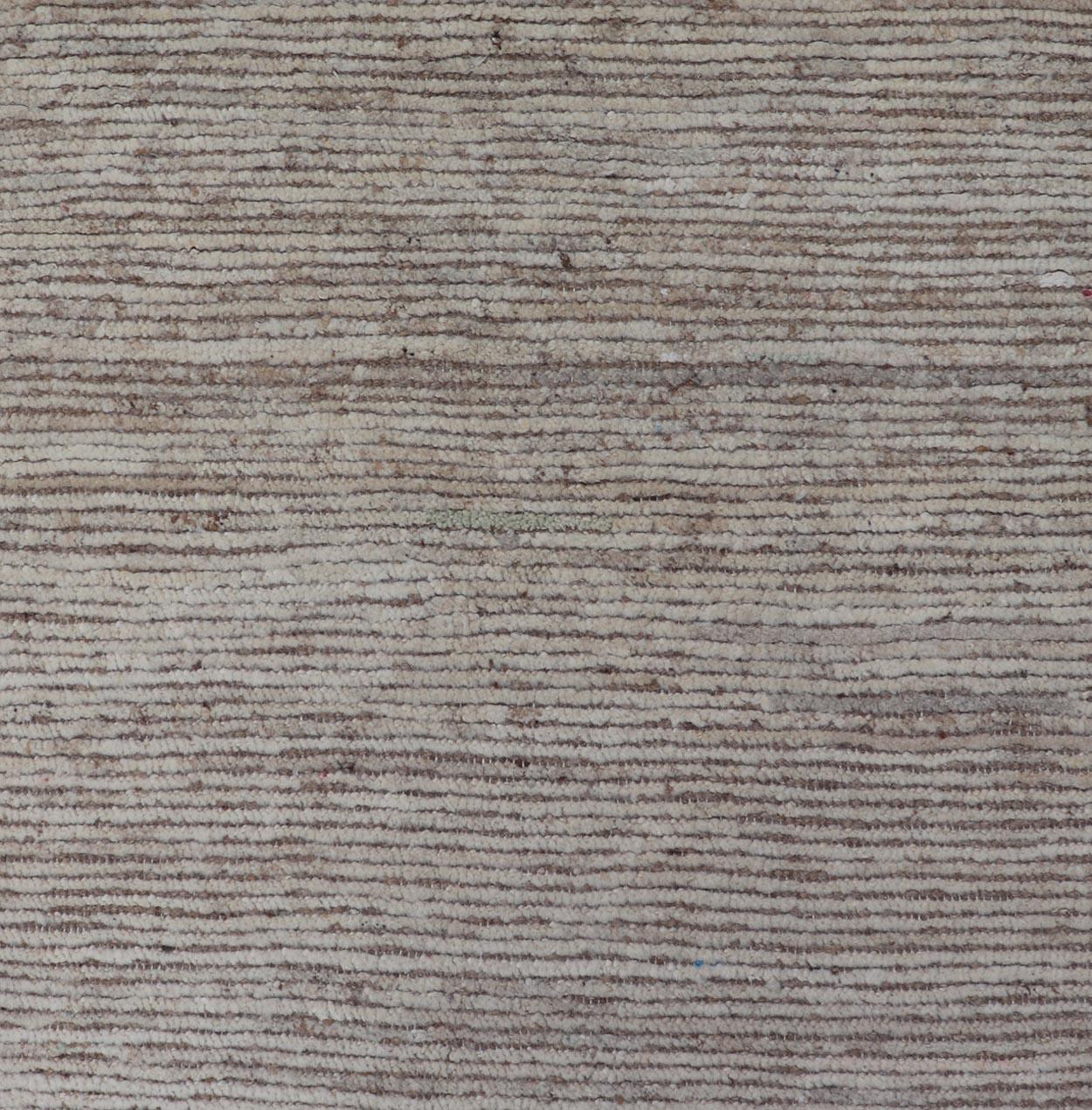 Measures: 3'5 x 16'2 
The Minimalist Modern Moroccan Style Tribal Runner exemplifies understated elegance, featuring a refined design that blends traditional Moroccan influences with contemporary minimalism. The runner's clean lines and subtle color