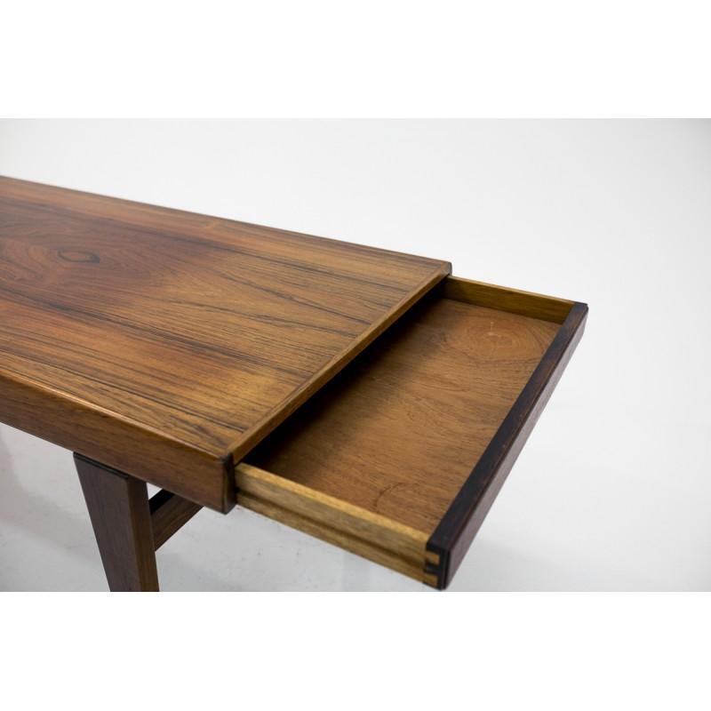 Minimalist Modern Rosewood Coffee Table, Scandinavia, 1960s 1