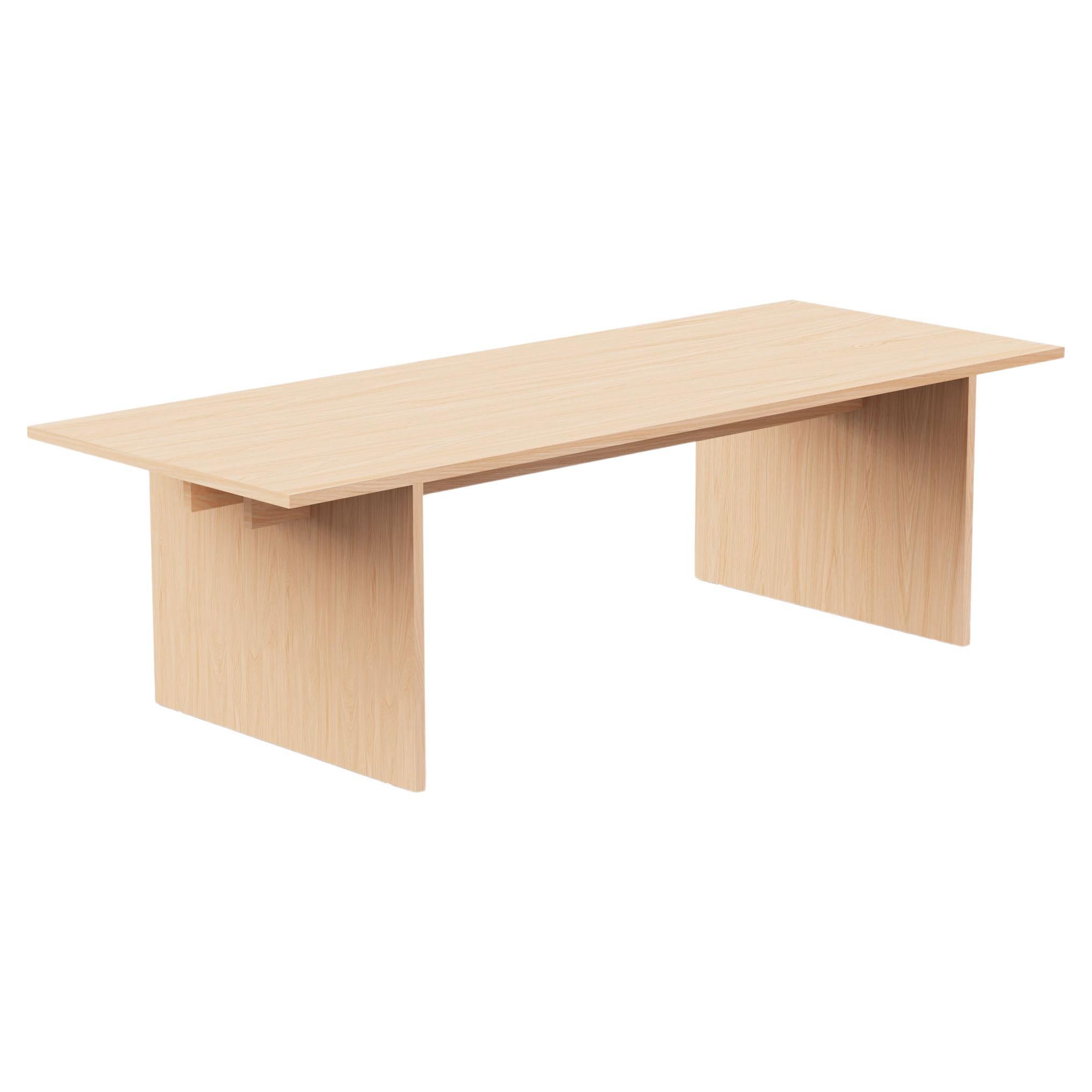 Minimalist Modern Table in Ash Wood For Sale
