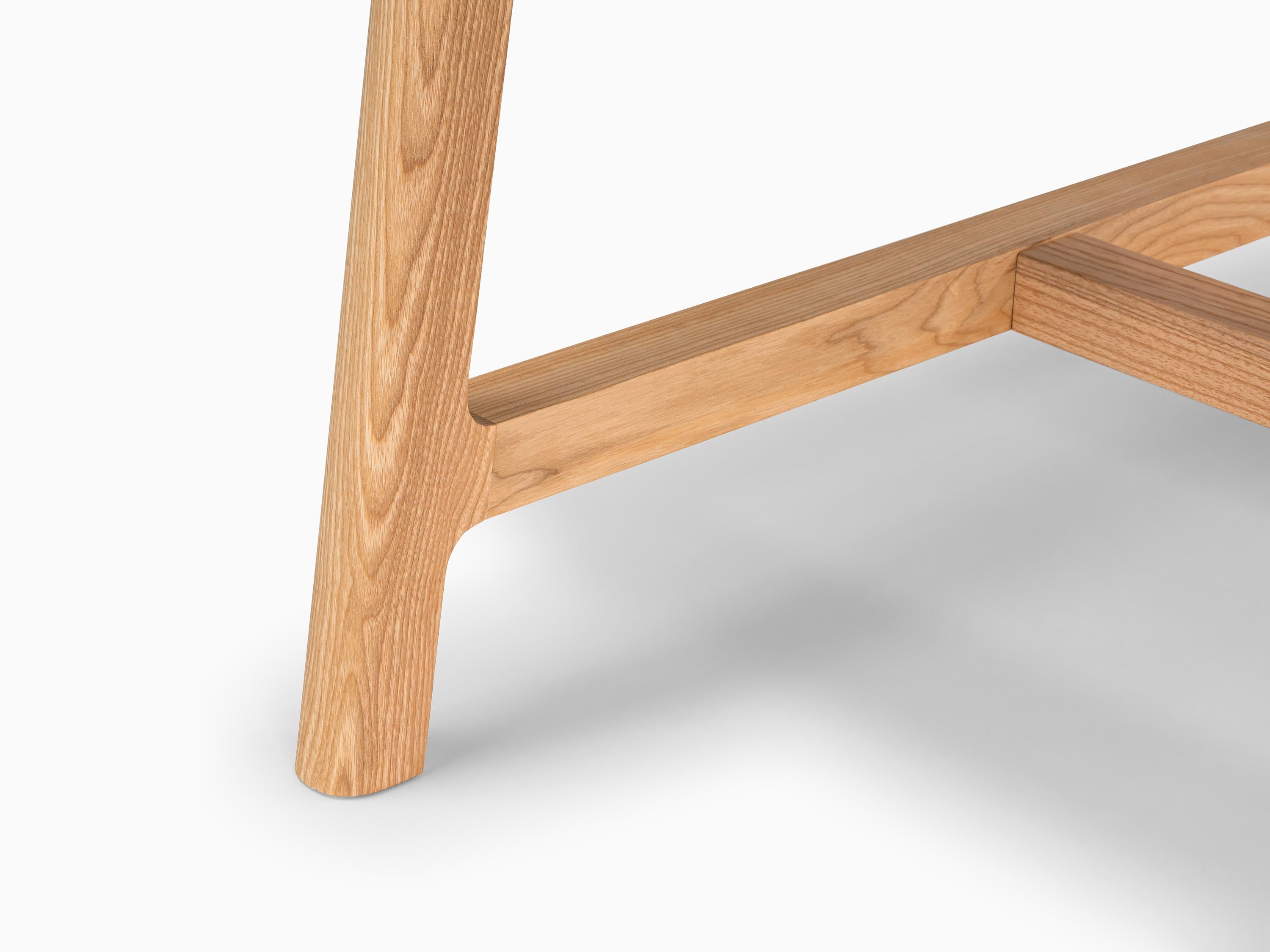 Portuguese Minimalist Modern Table in Ash Wood FRAME Collection For Sale