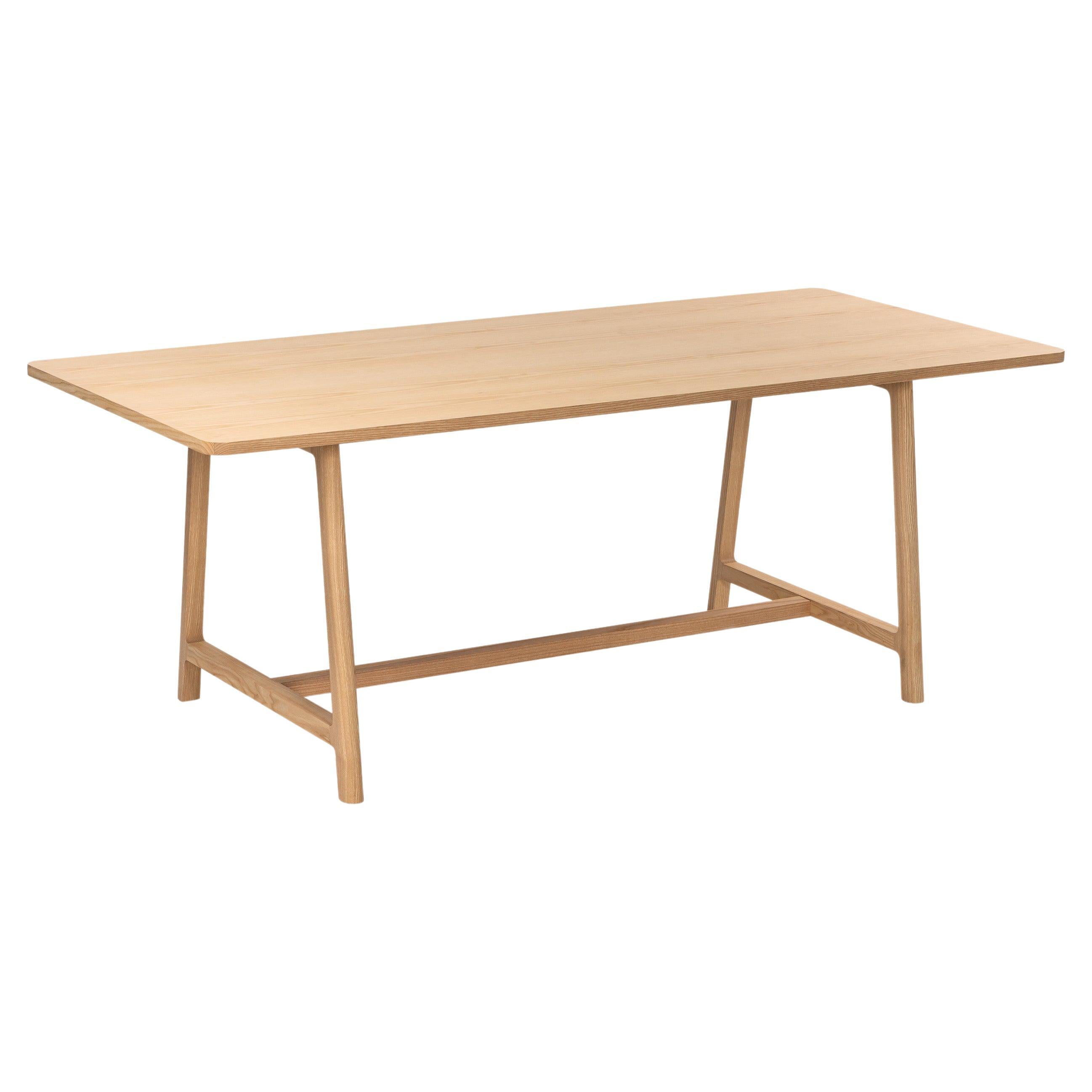 Minimalist Modern Table in Ash Wood FRAME Collection For Sale