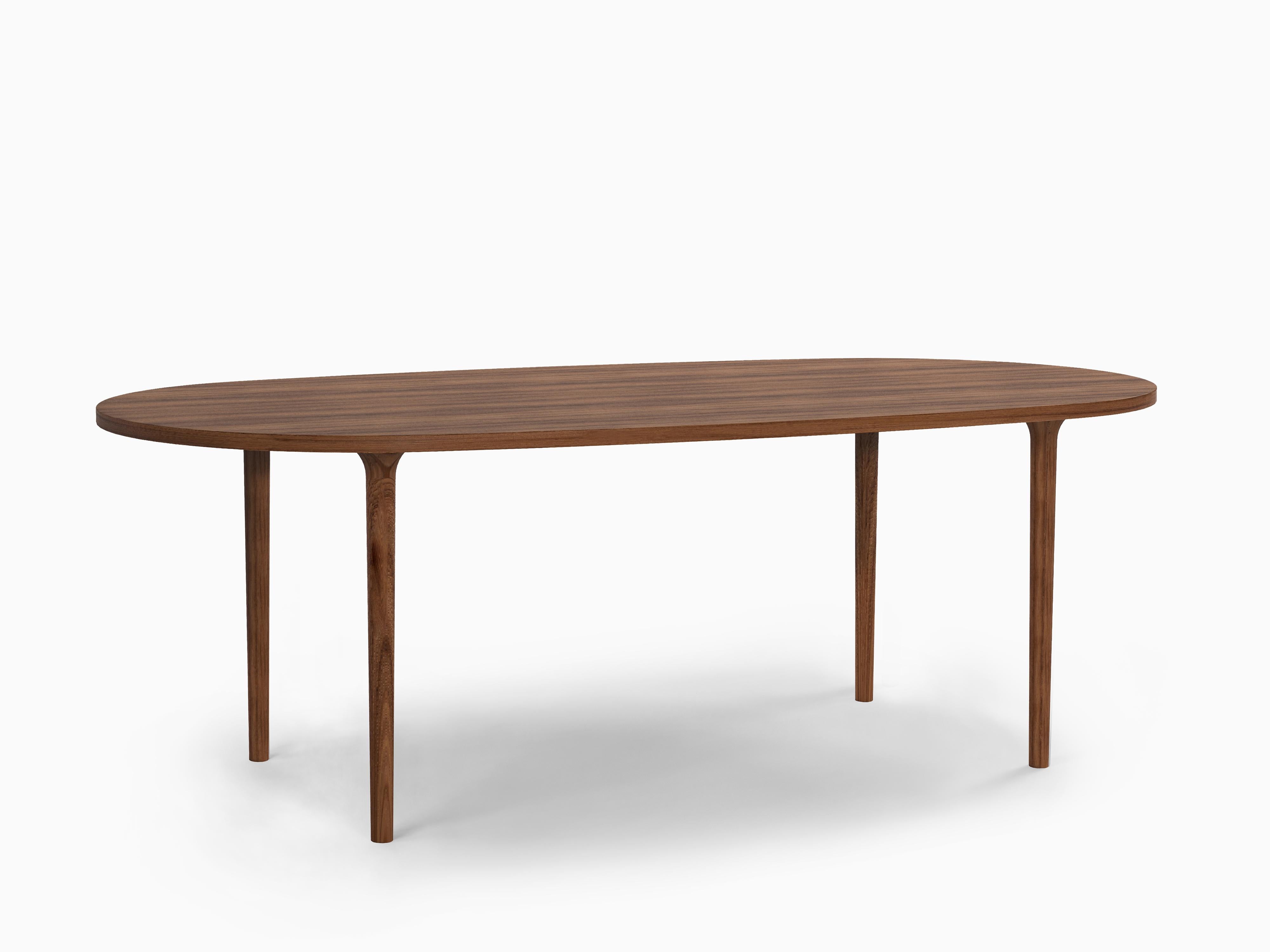 Minimalist Modern Table in Ash Wood Oval In New Condition For Sale In Lisboa, Lisboa