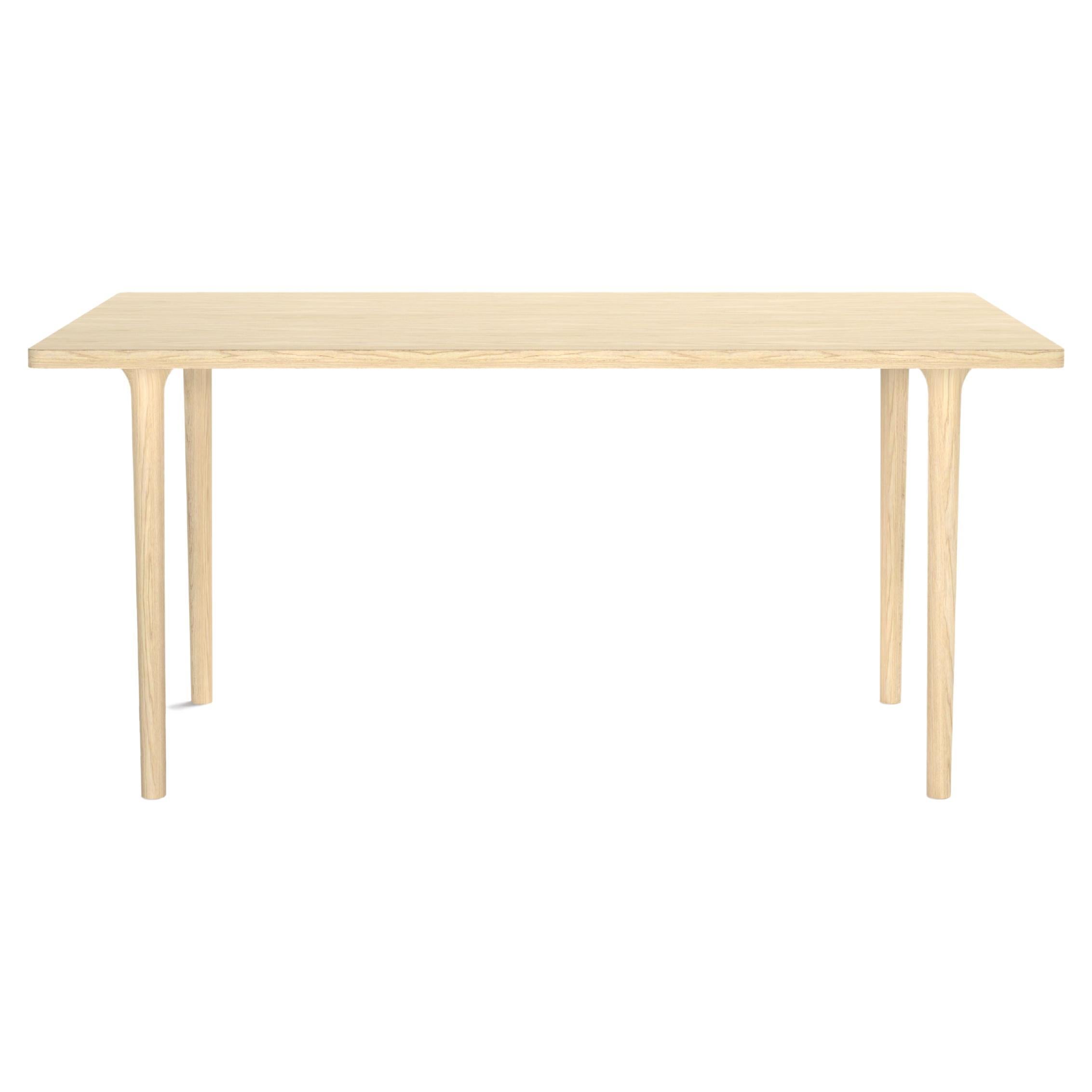 Minimalistischer moderner rechteckiger Tisch aus Eschenholz