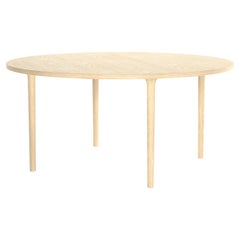 Table moderne minimaliste ronde en bois de frêne 160 cm