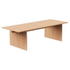 Table moderne minimaliste en bois de chêne