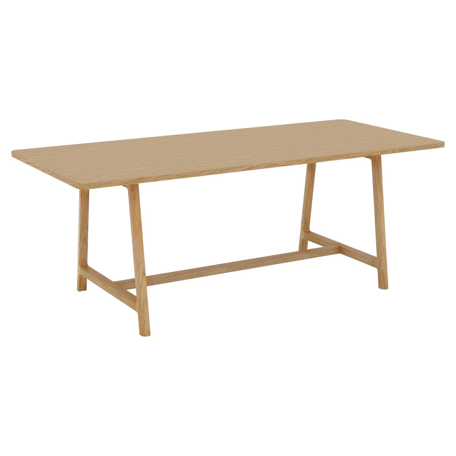 Minimalist Modern Table in Oak Wood FRAME Collection For Sale
