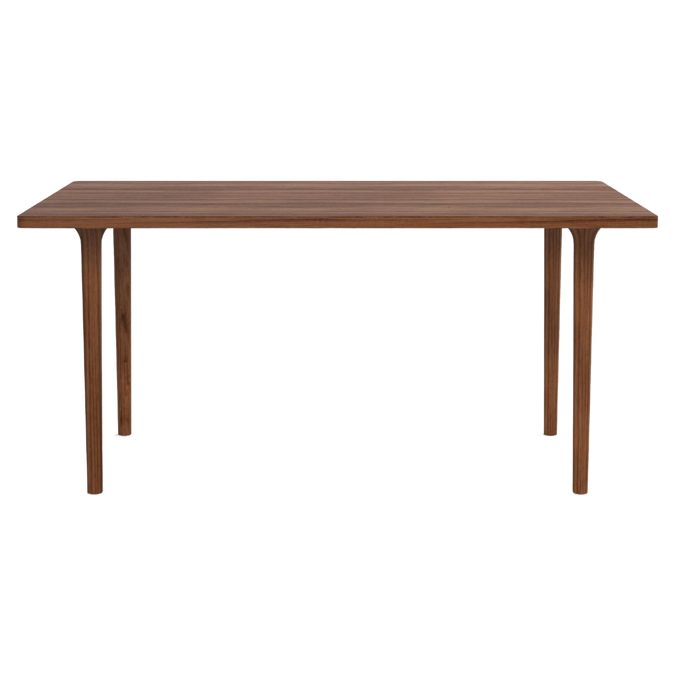 Minimalist Modern Table in Walnut Wood Rectangular