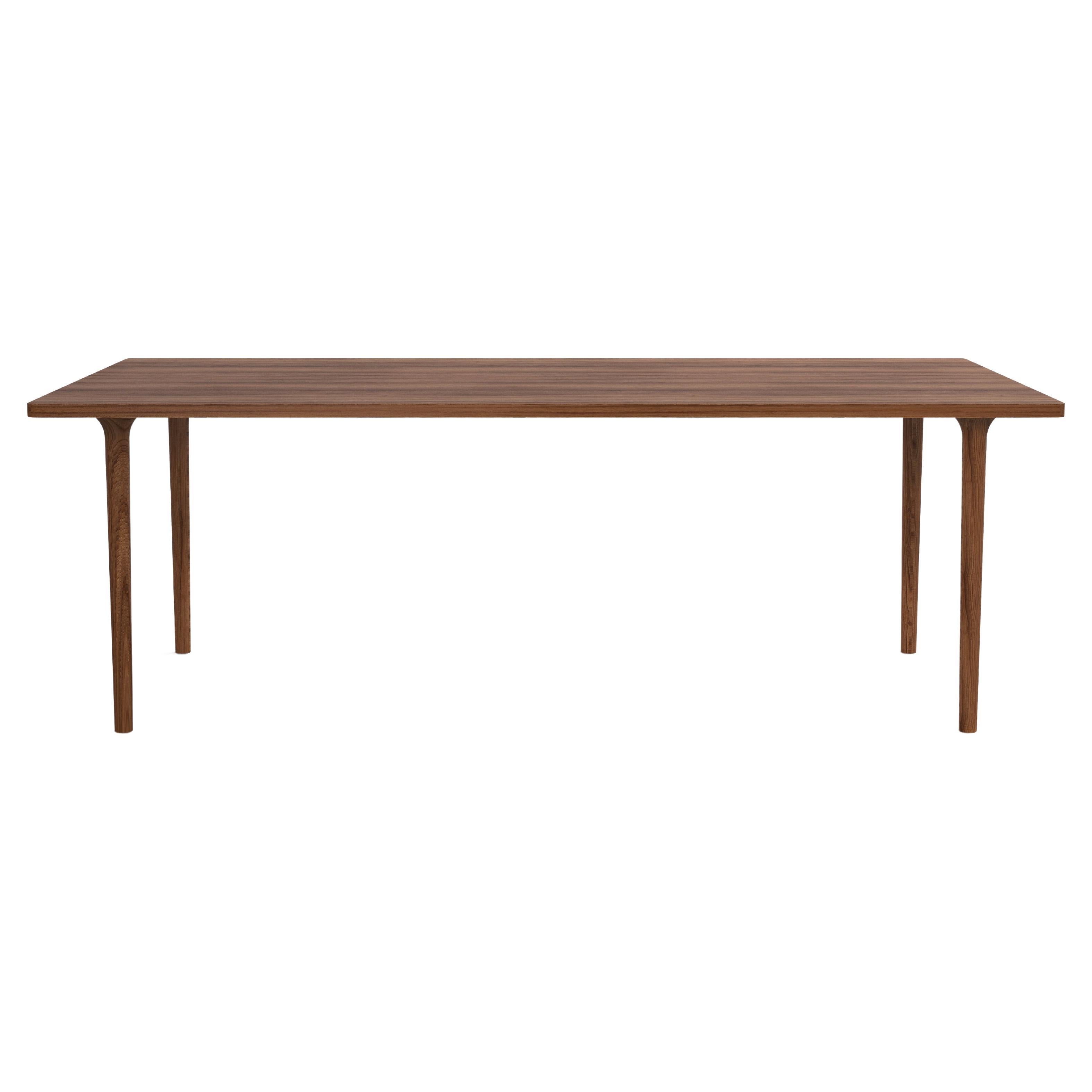 Table moderne minimaliste rectangulaire en bois de noyer