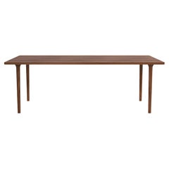 Table moderne minimaliste rectangulaire en bois de noyer