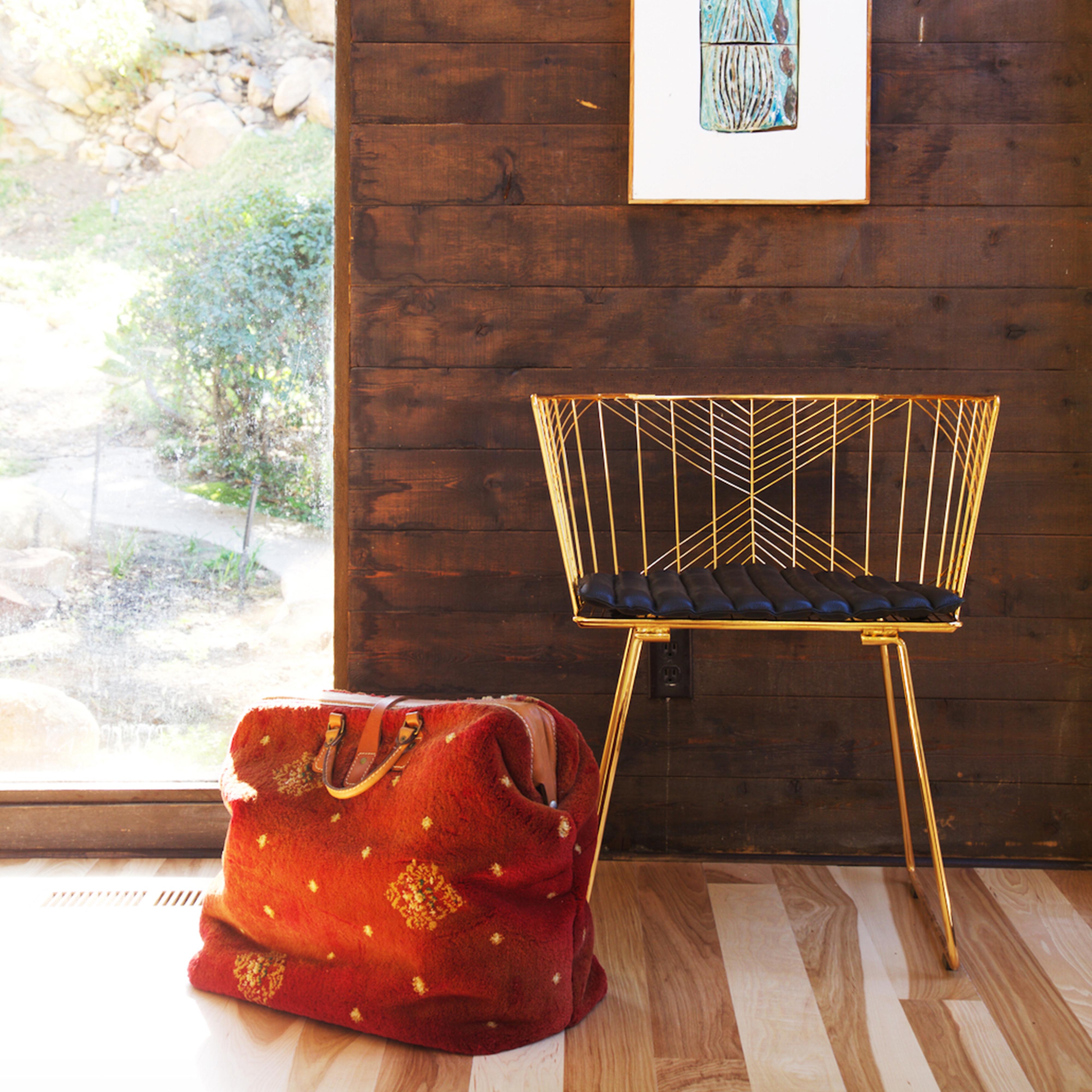 Galvanized Minimalist Modern Wire Side Chair, the Captain Chair by Bend Goods in White