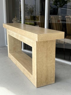 Minimalist Monumental Altar Bleached Oak Console Table