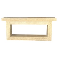 Minimalist Monumental Altar Bleached Oak Console Table