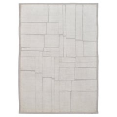 Tapis minimaliste à motifs géométriques naturels 10'2''x14'1''