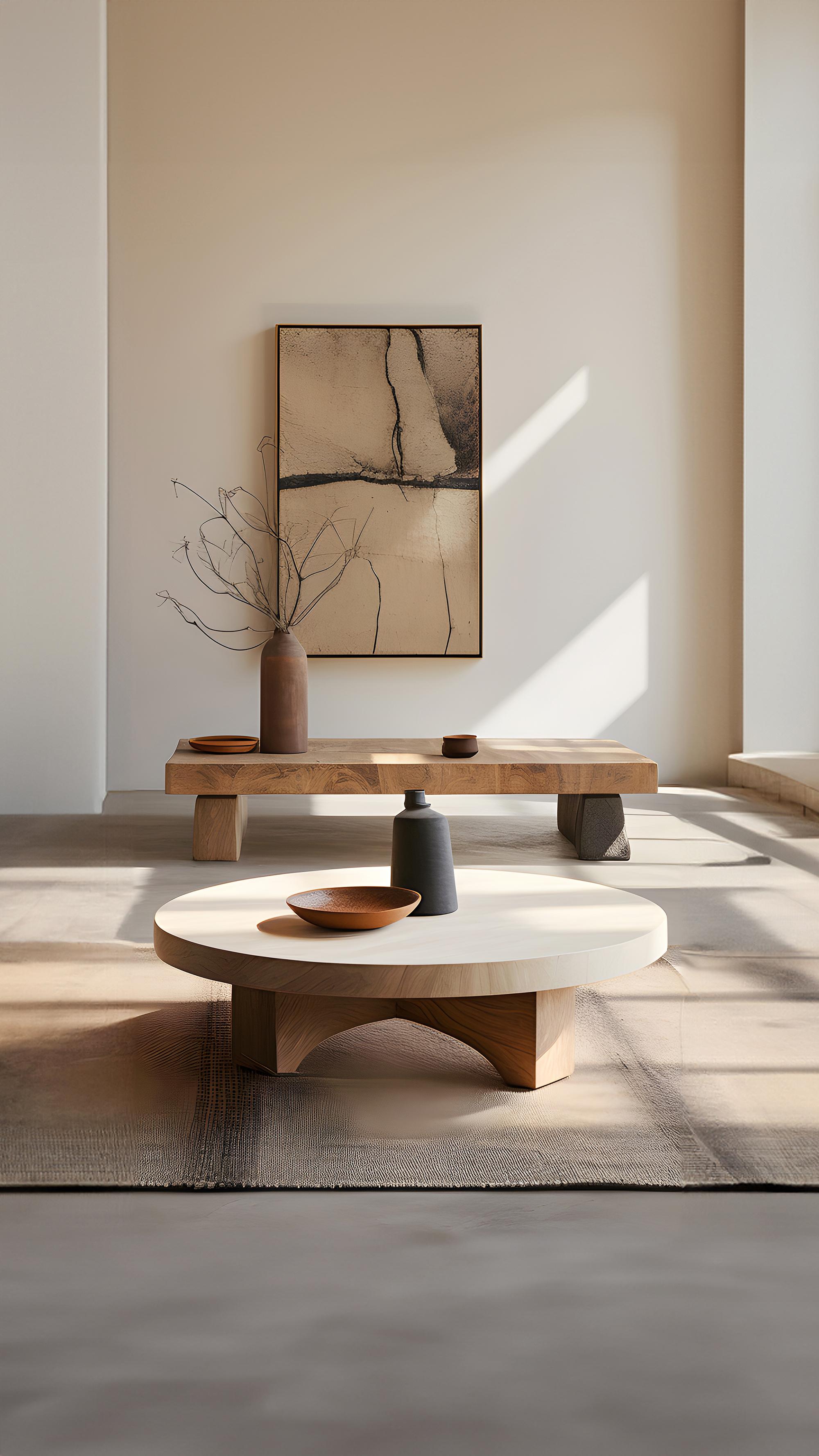 Contemporary Minimalist Natural Oak Coffee Table - Zen Fundamenta 38 by NONO For Sale