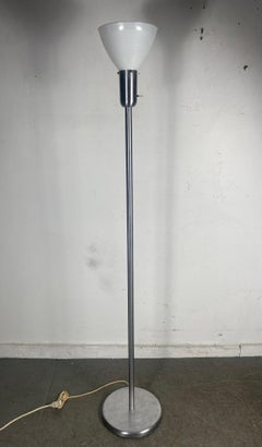 Minimalist Nessen Studios Floor Lamp Brushed Nickel Standard Stem/ Modernist