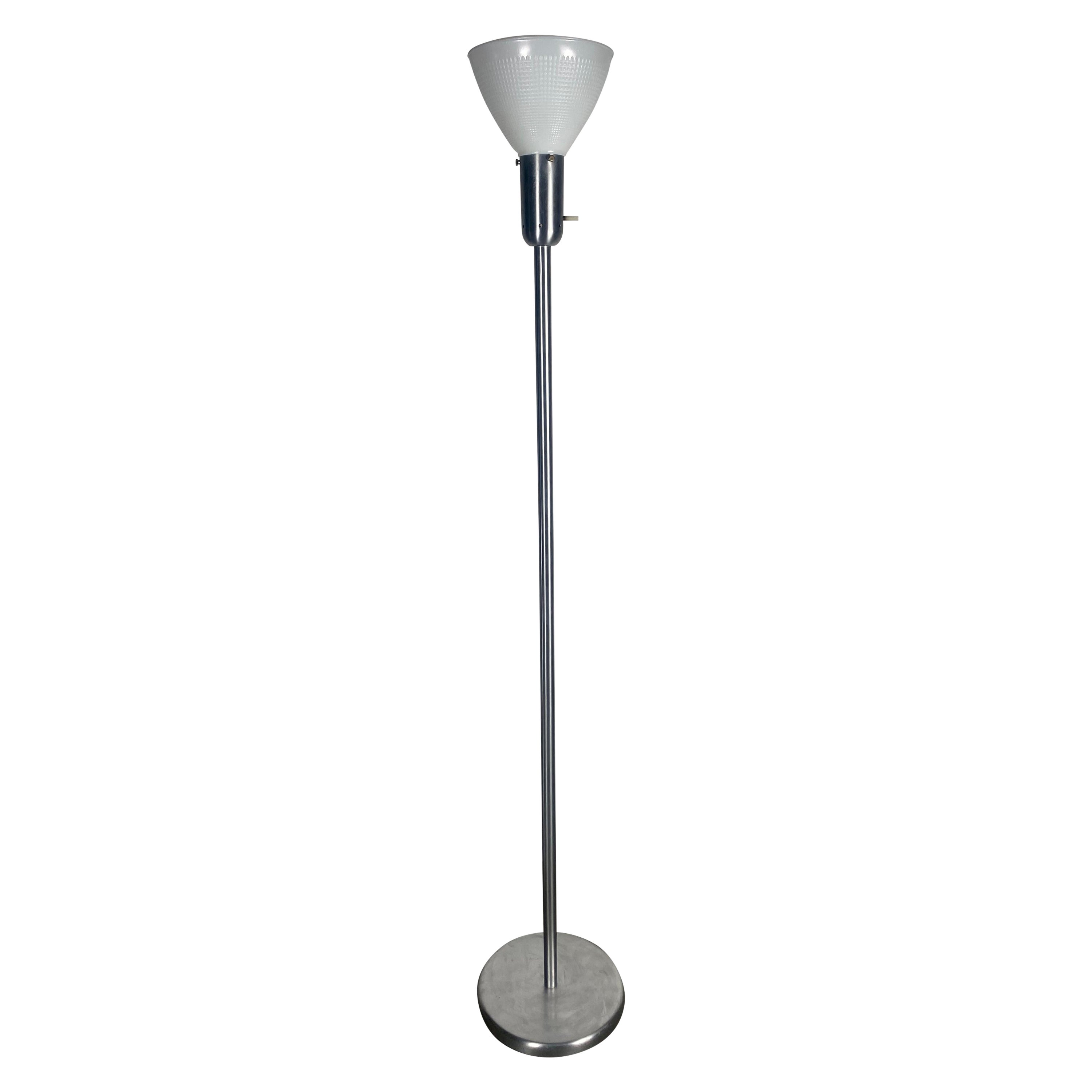 Minimalist Nessen Studios Floor Lamp Brushed Nickel Standard Stem/ Modernist