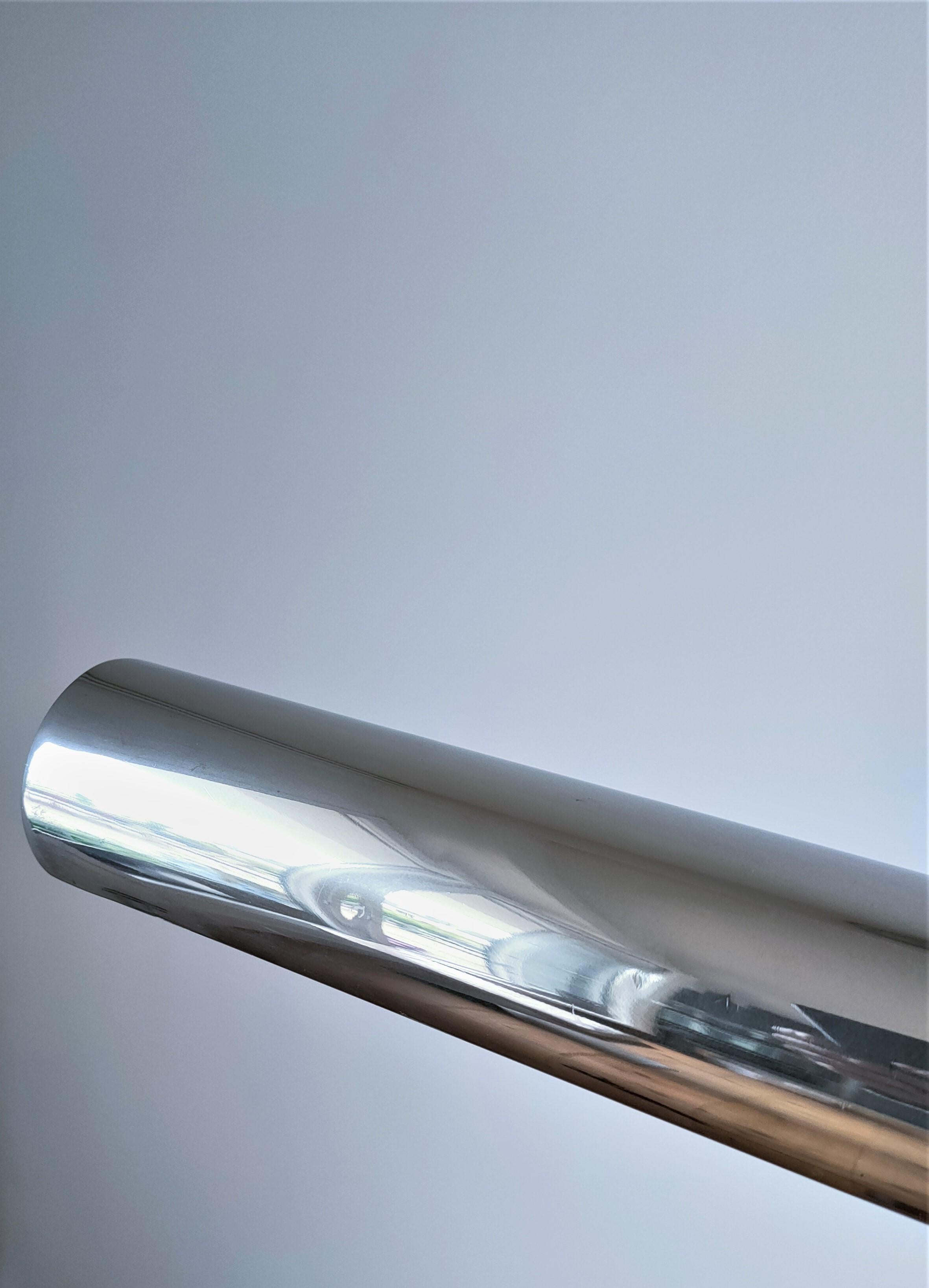Minimalist Nickel-Plated Brass Reading Lamp by Christian Liaigre, France, 1980s 2