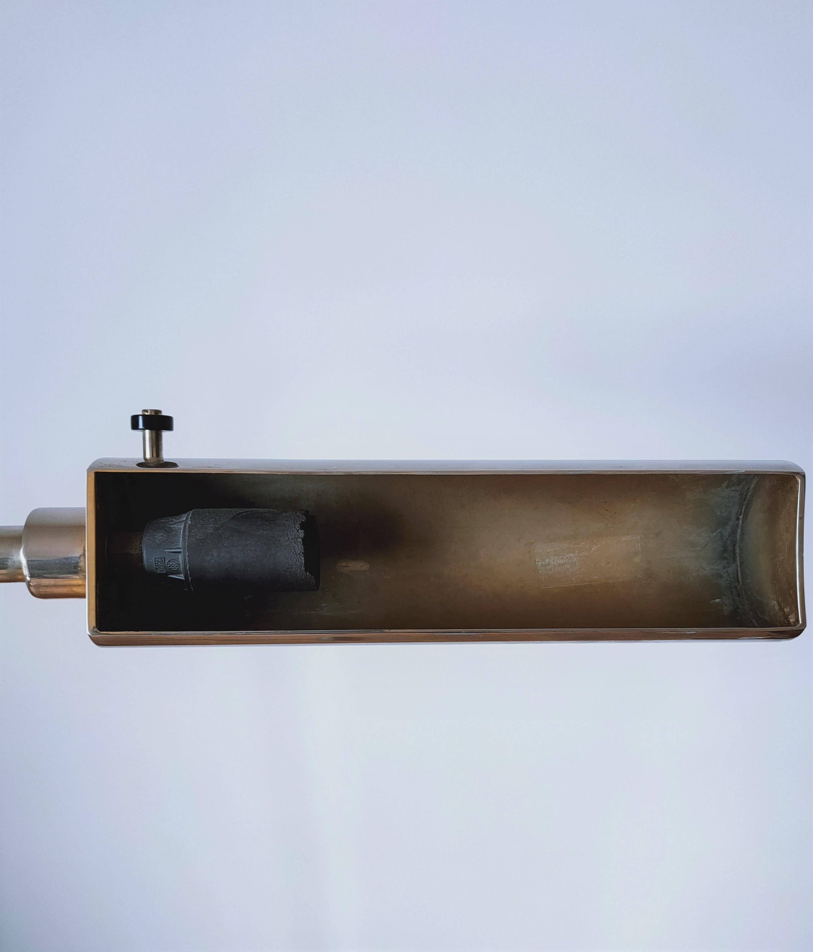 Minimalist Nickel-Plated Brass Reading Lamp by Christian Liaigre, France, 1980s 1