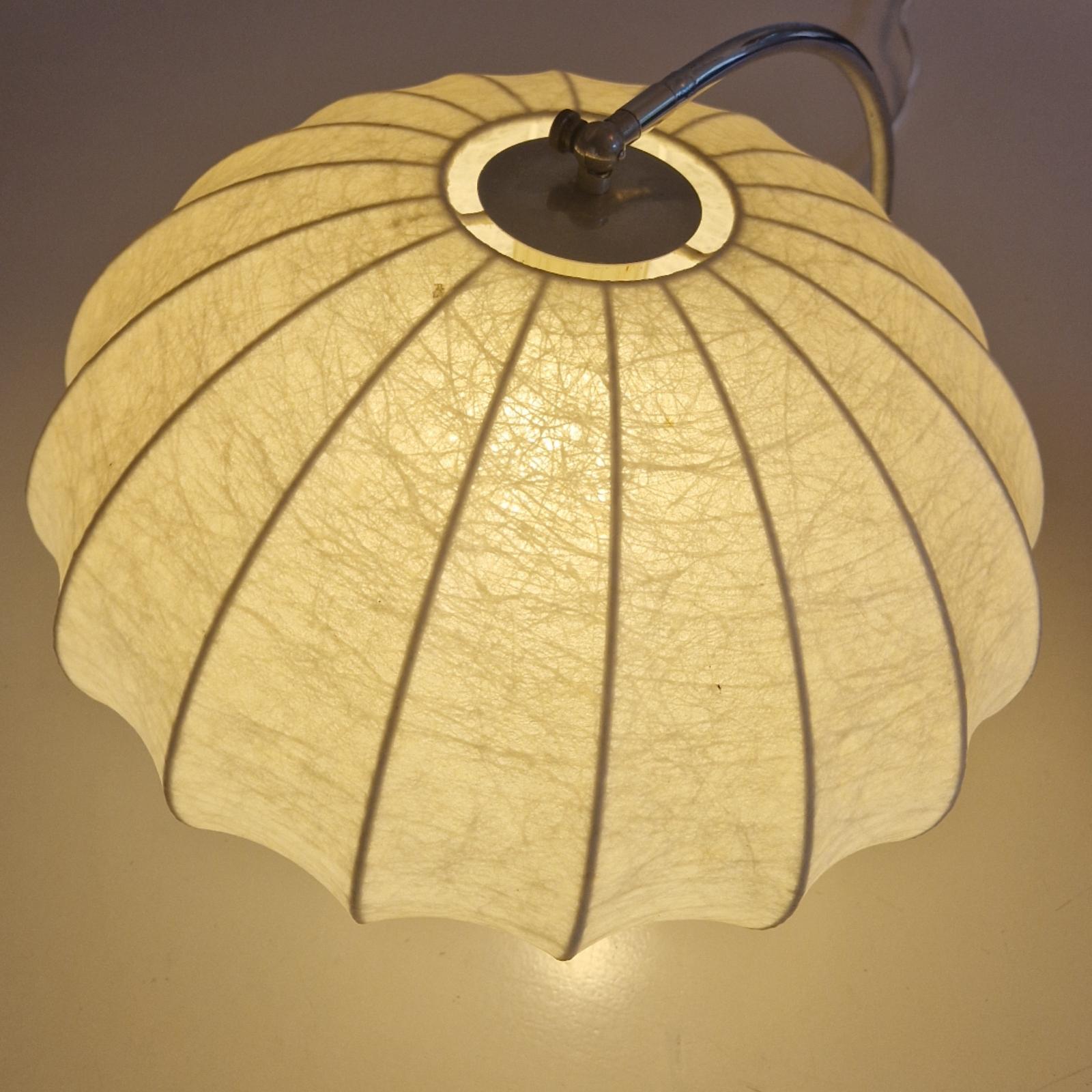 Hand-Crafted Minimalist nickel plated desk lamp with cocoon shade, Netherlands 1930s