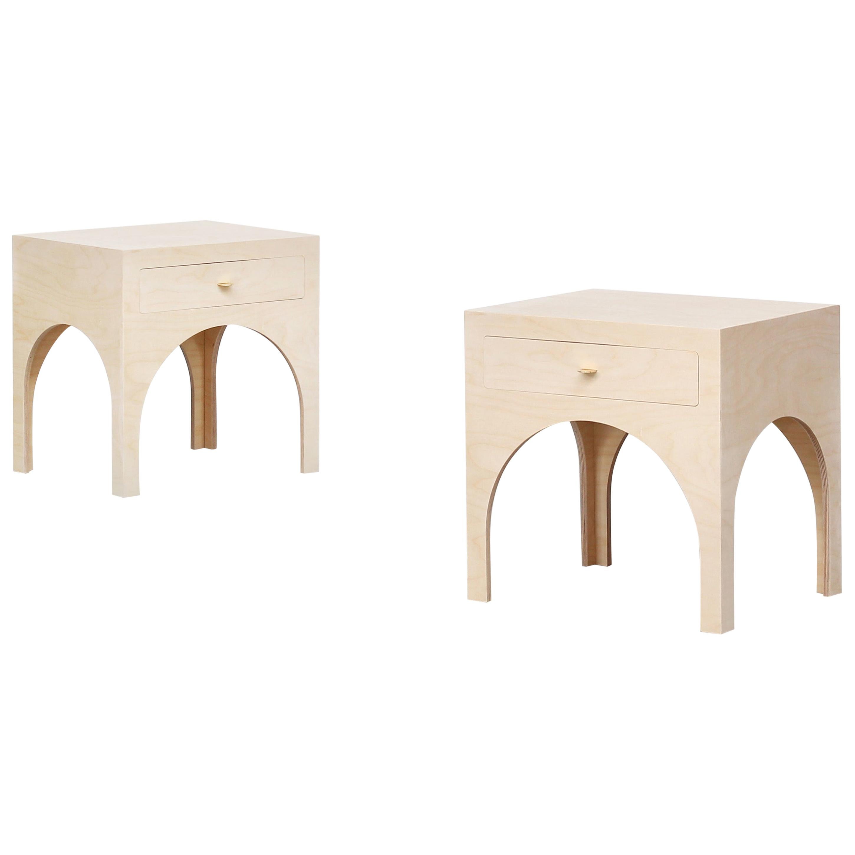 Console de table de nuit minimaliste par Atelier Bachmann, 2019