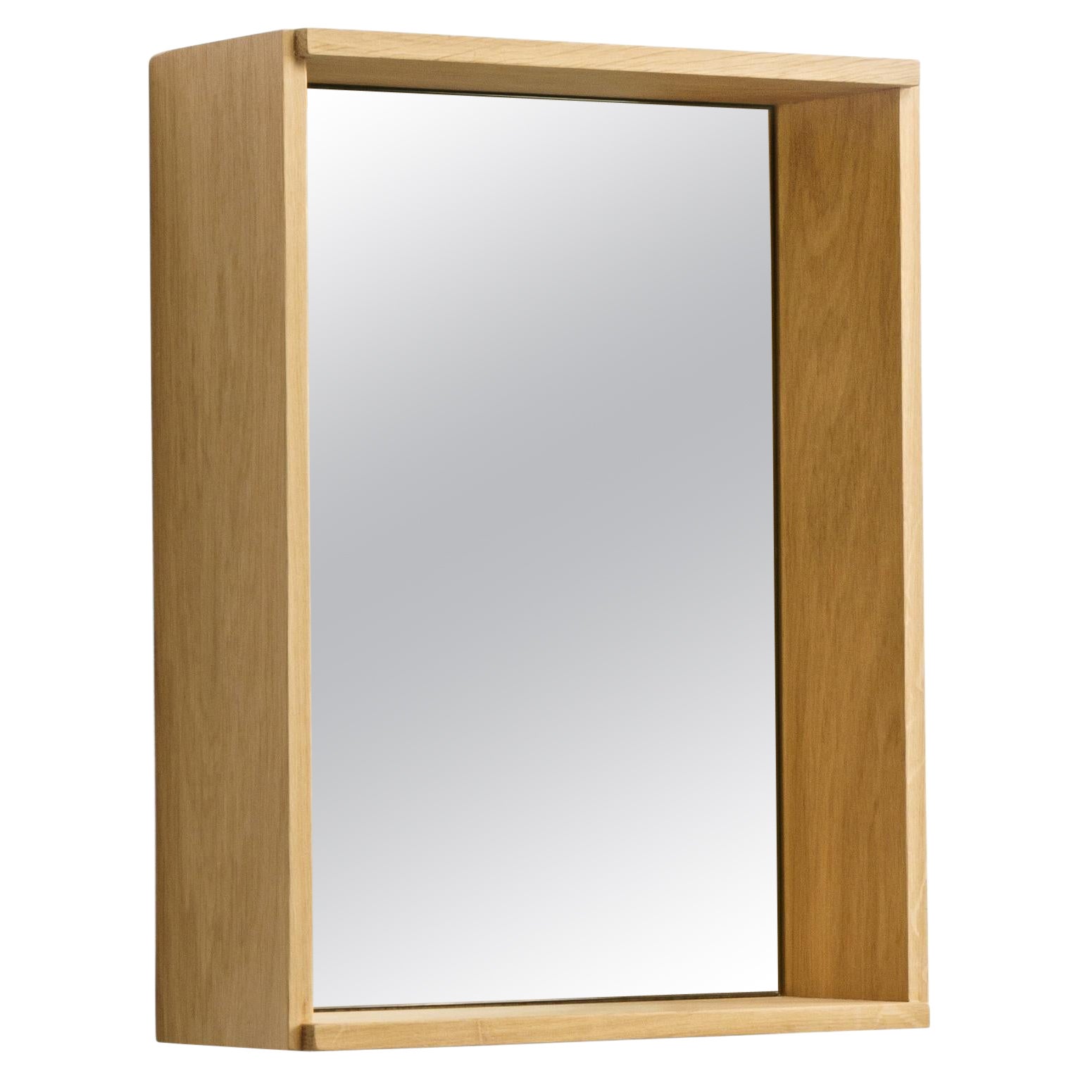 Espejo minimalista de roble pequeño
