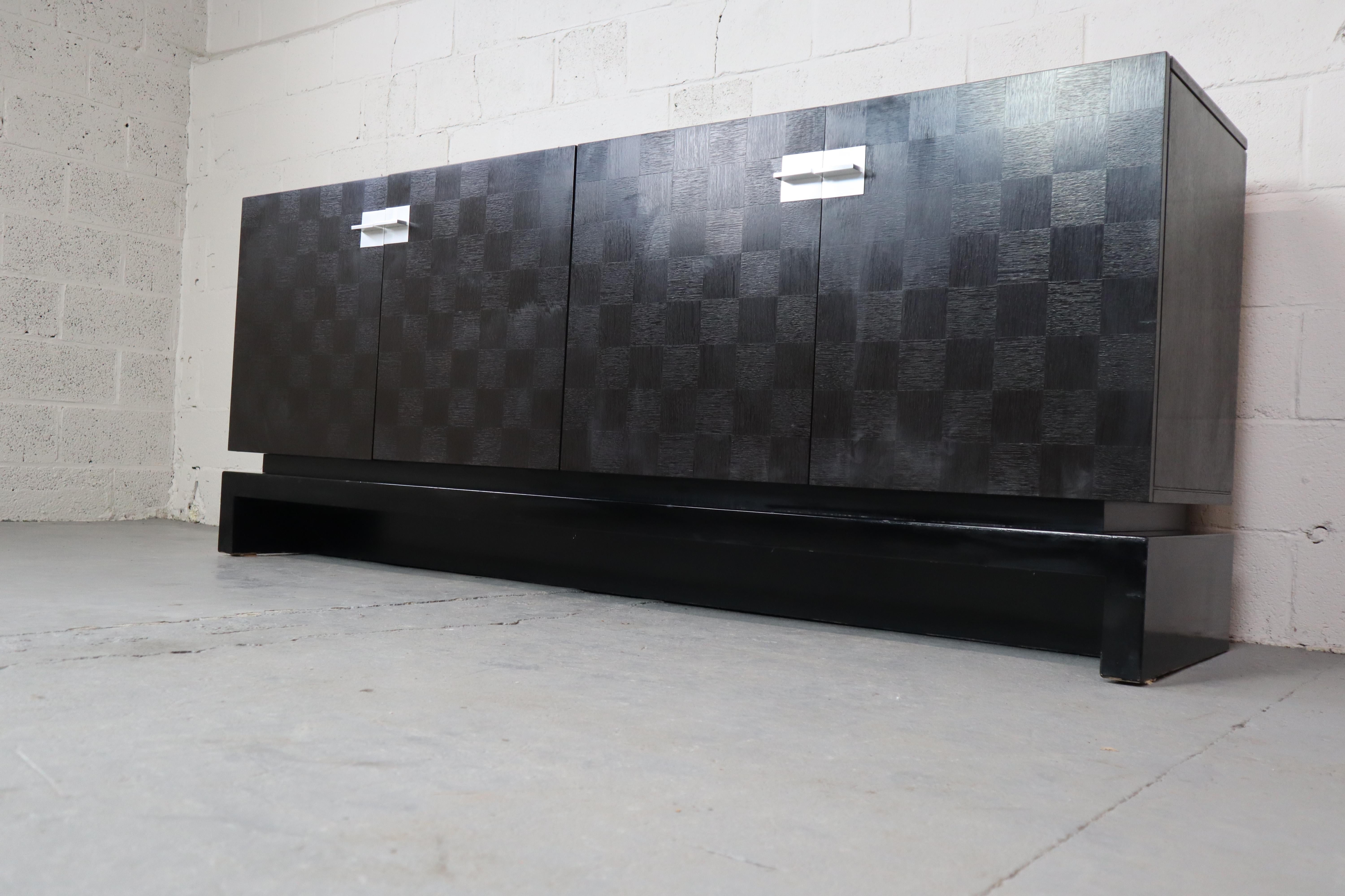 Late 20th Century Minimalist oak sideboard by Jean Batenburg for MI, Belgium, 1974 For Sale