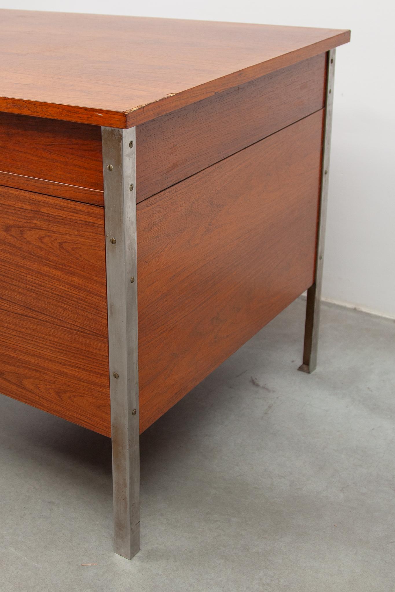 Minimalist Office Desk by Alfred Hendrickx for Belform, Belgium, 1960s 3