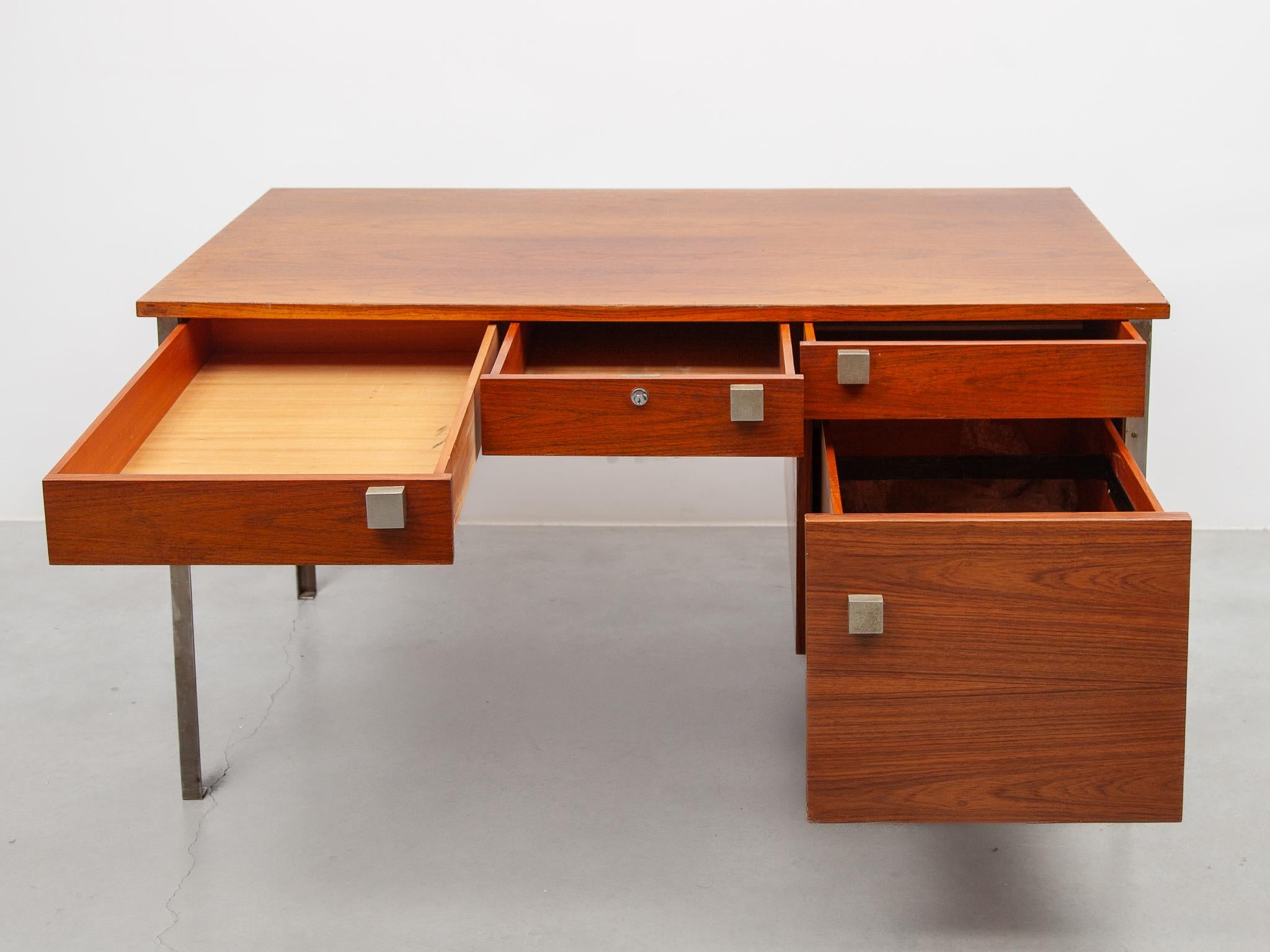 Mid-Century Modern Minimalist Office Desk by Alfred Hendrickx for Belform, Belgium, 1960s