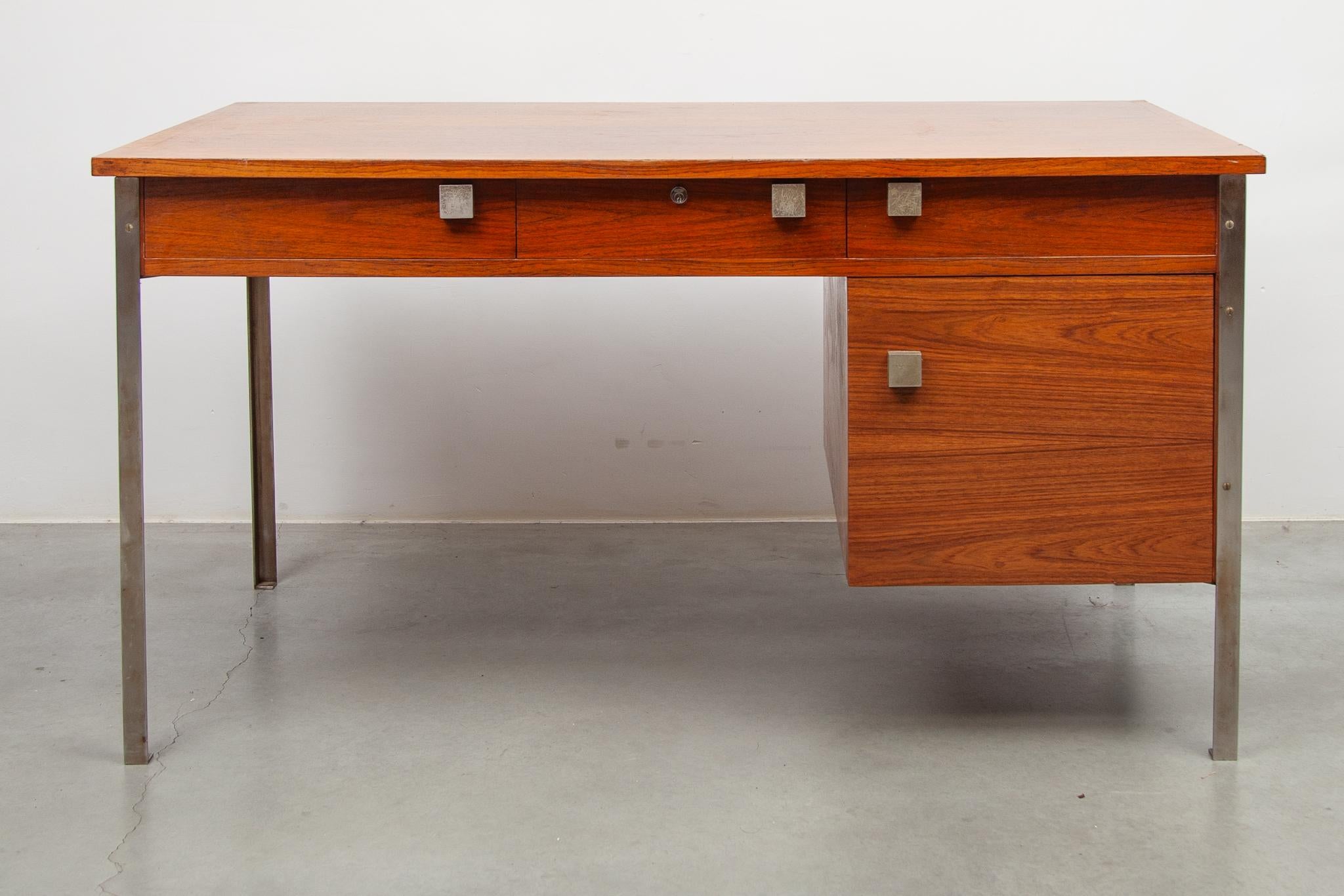 Minimalist Office Desk by Alfred Hendrickx for Belform, Belgium, 1960s 2