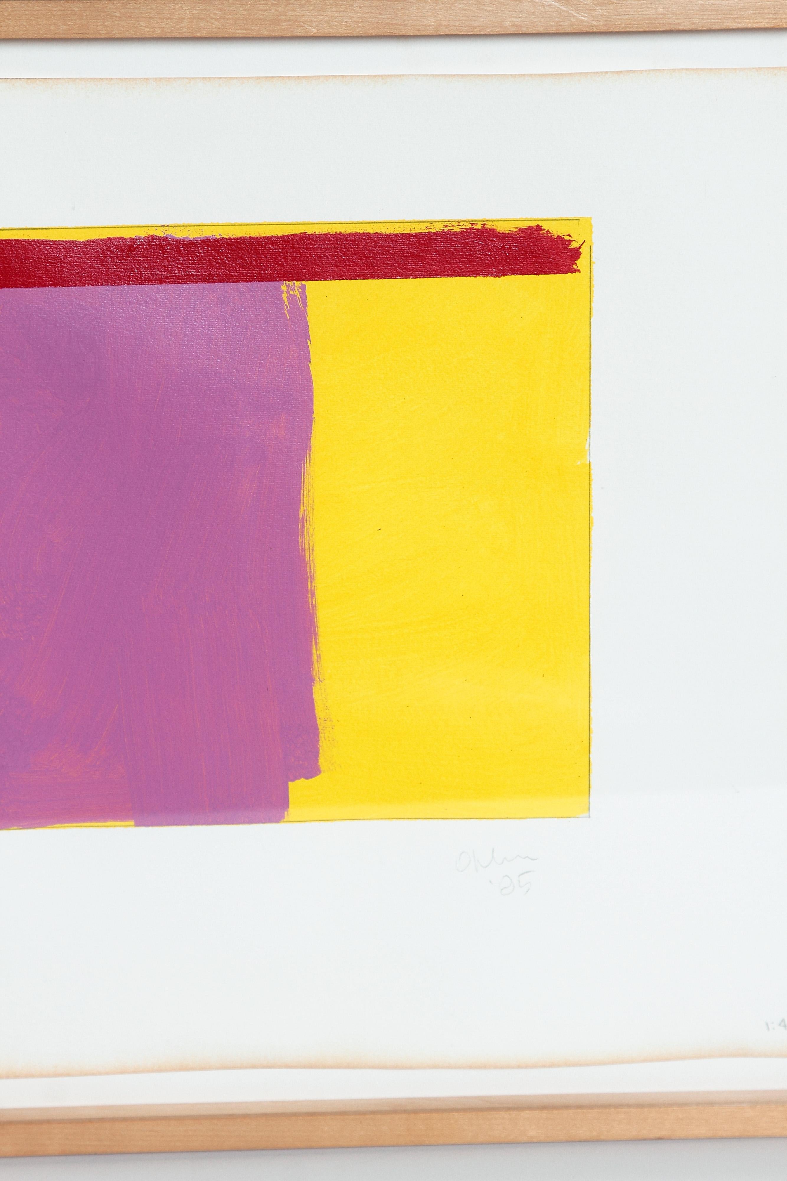 Huile minimaliste sur papier de Doug Ohlson, 1936-2010, Américain en vente 3