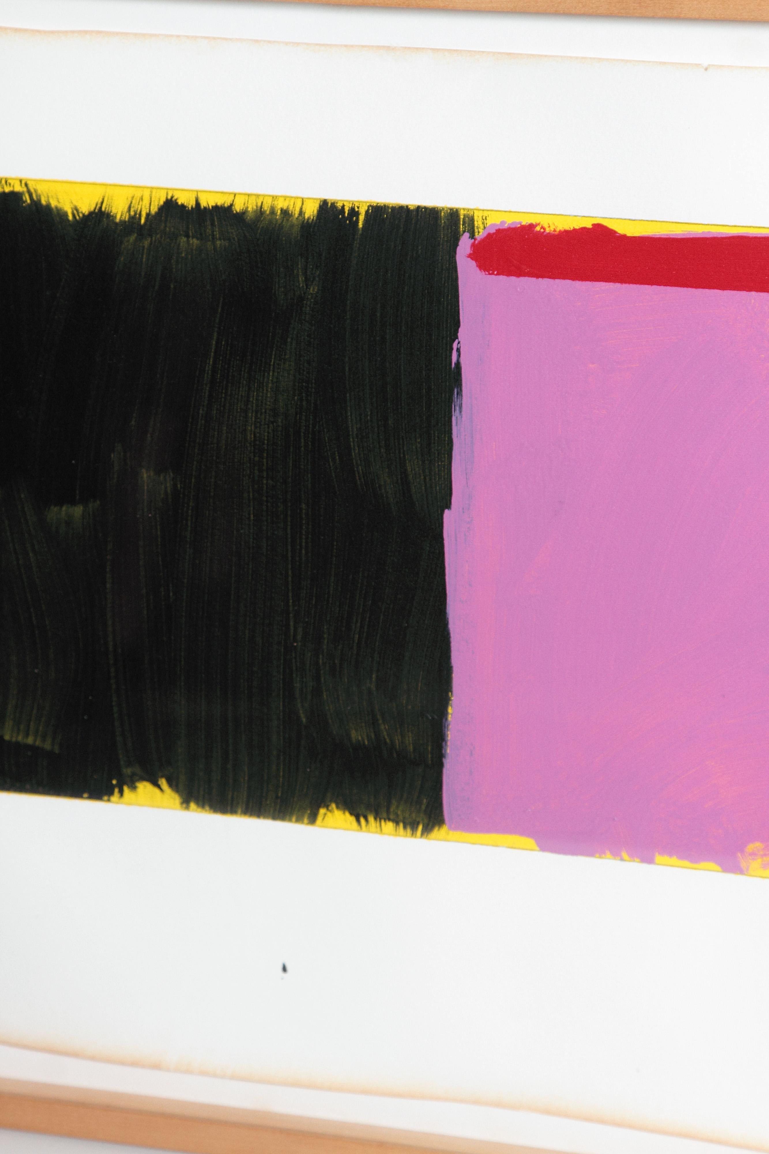 Huile minimaliste sur papier de Doug Ohlson, 1936-2010, Américain en vente 4