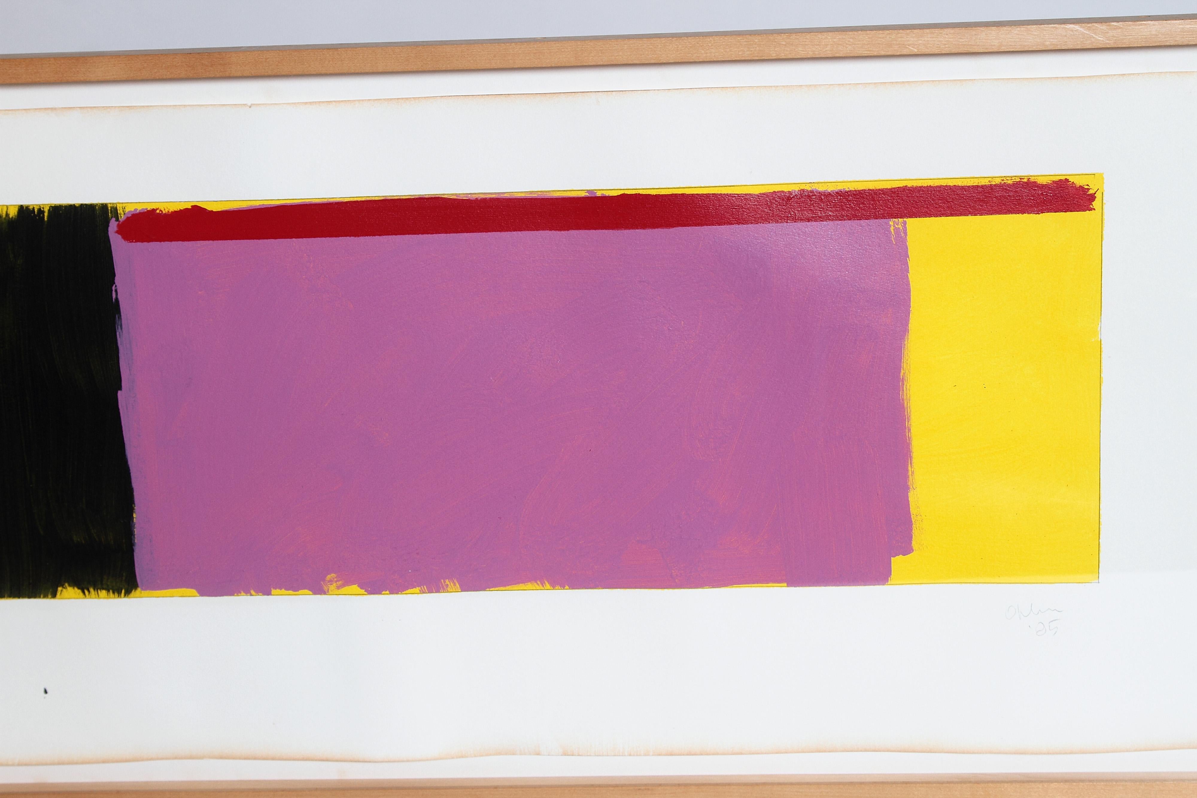 Huile minimaliste sur papier de Doug Ohlson, 1936-2010, Américain en vente 5