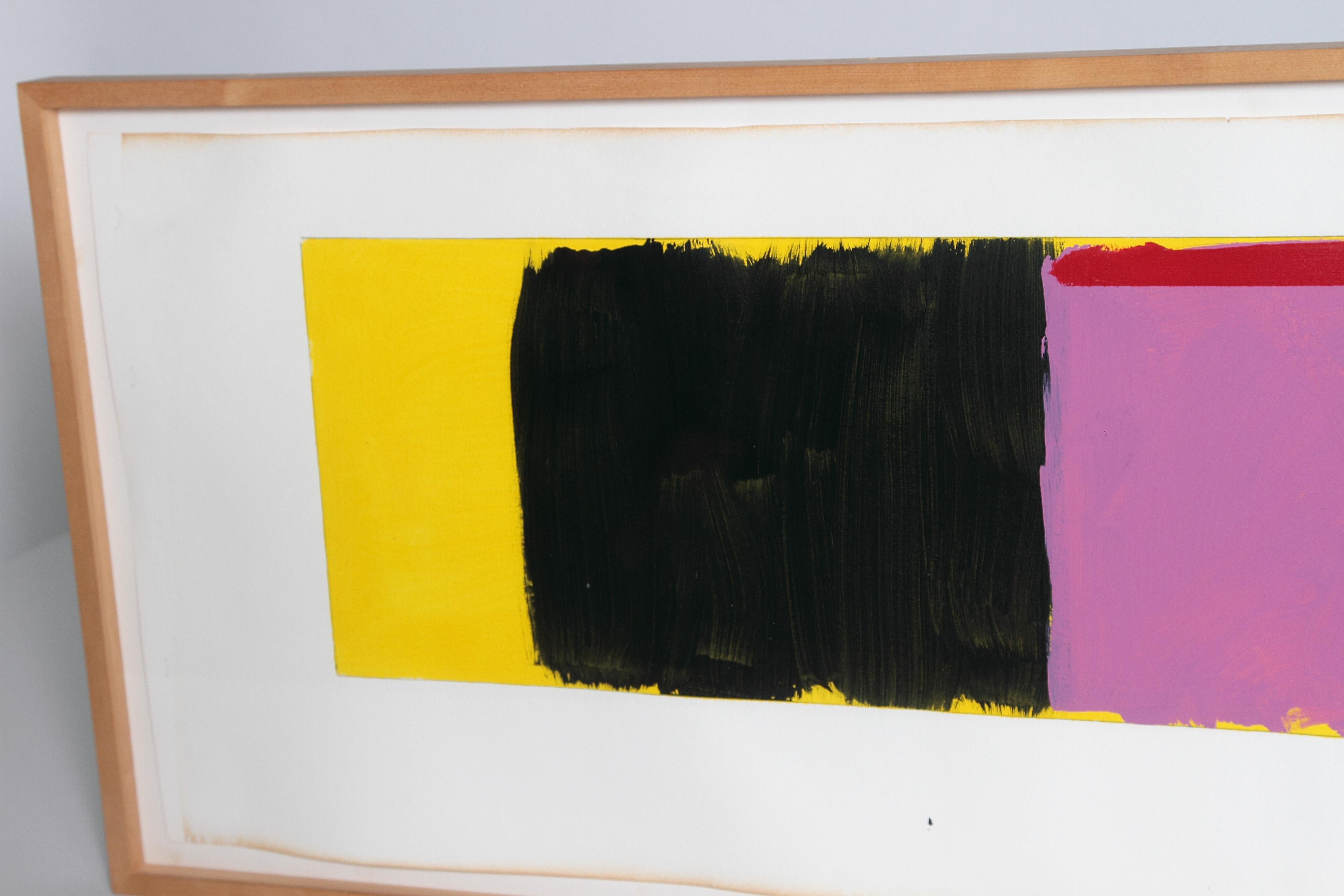 Huile minimaliste sur papier de Doug Ohlson, 1936-2010, Américain en vente 9