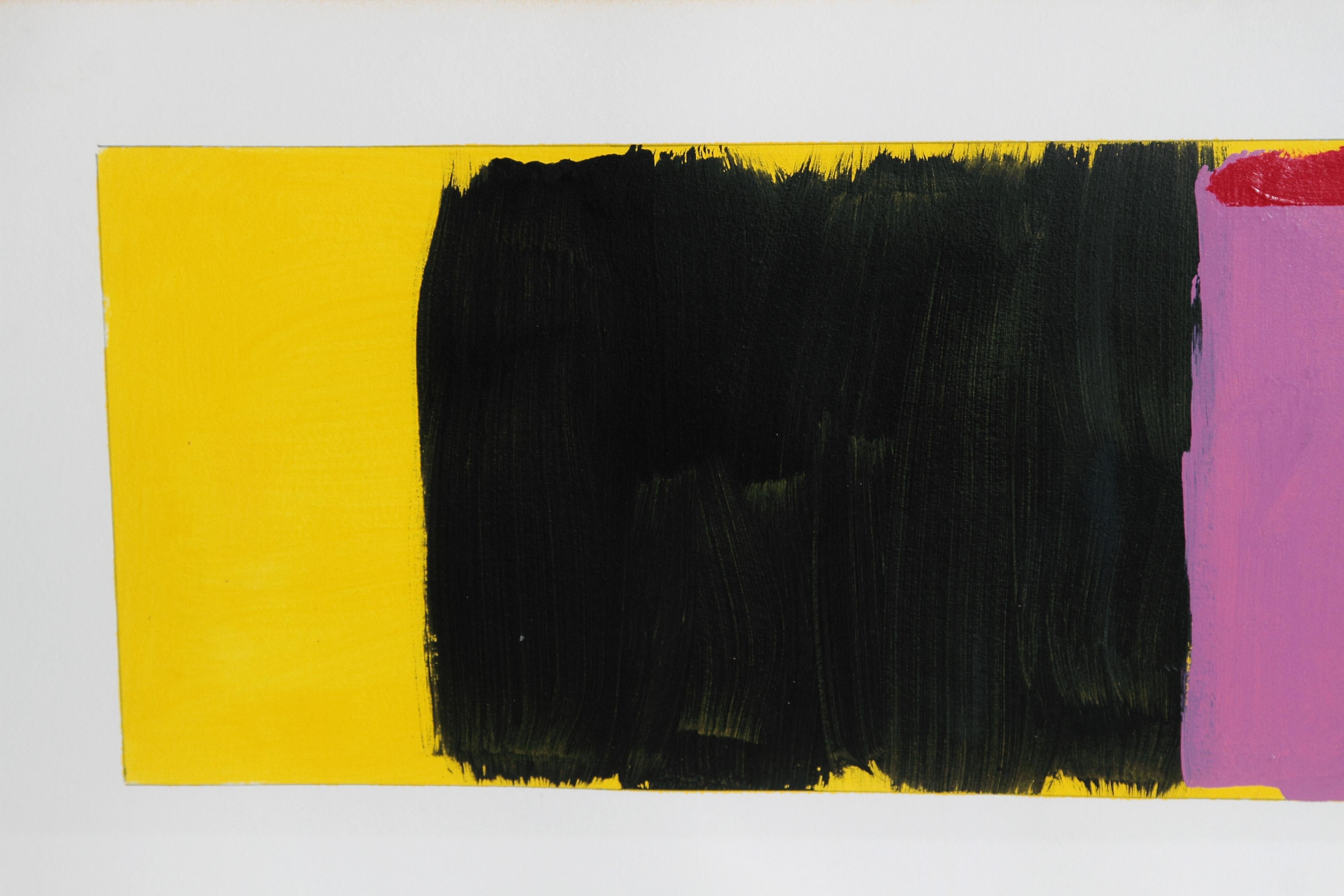Huile minimaliste sur papier de Doug Ohlson, 1936-2010, Américain Bon état - En vente à Dallas, TX