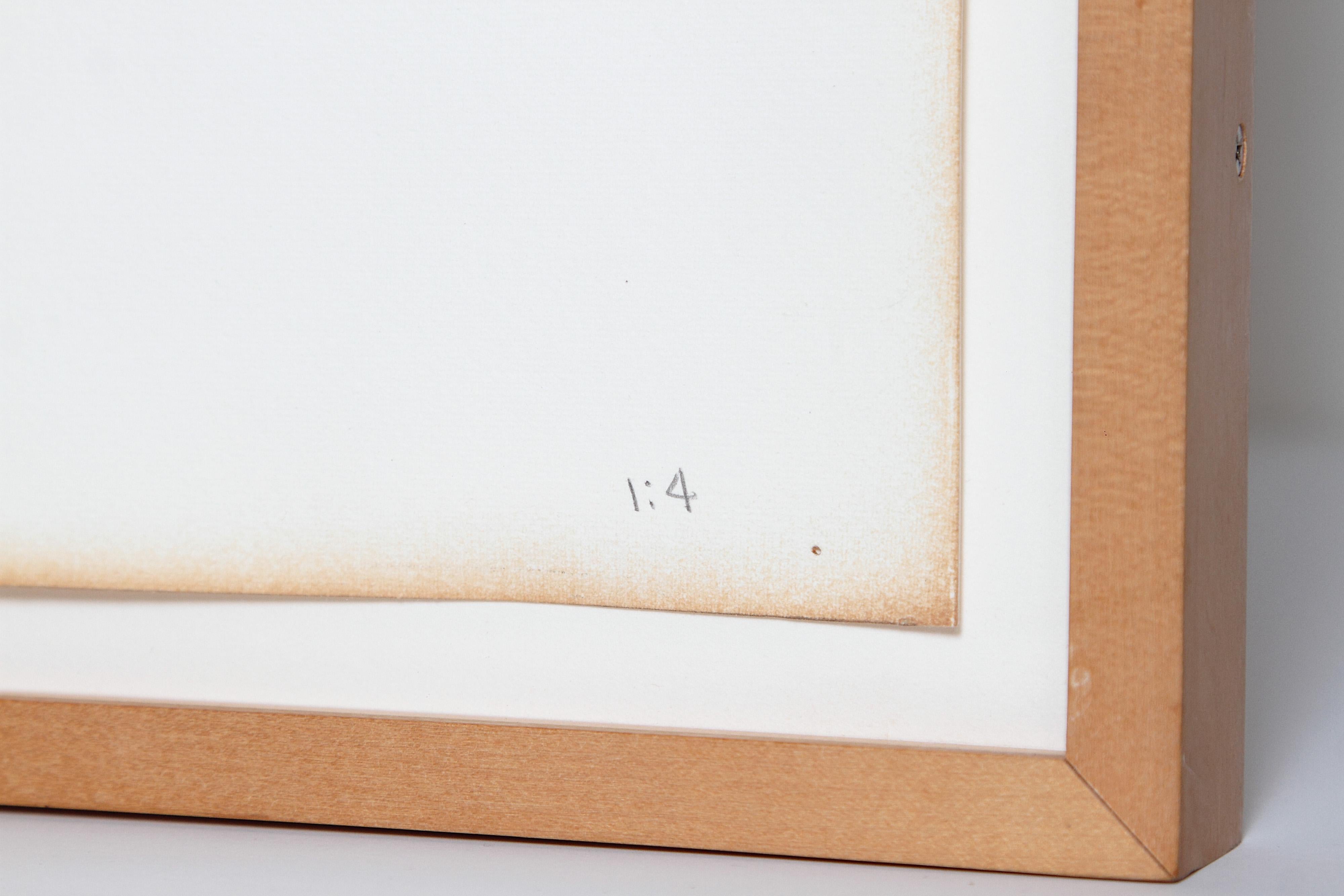 Papier Huile minimaliste sur papier de Doug Ohlson, 1936-2010, Américain en vente