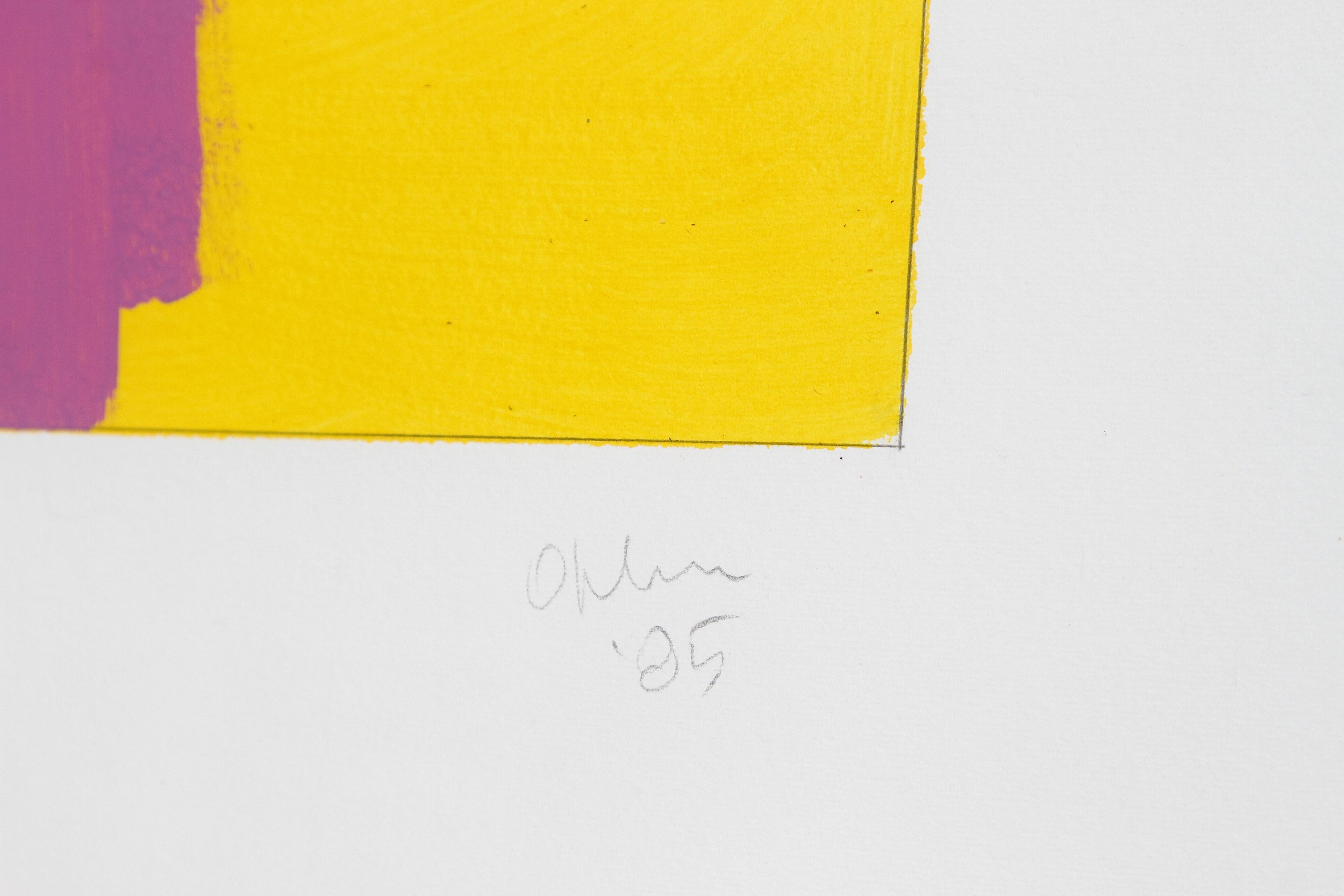 Huile minimaliste sur papier de Doug Ohlson, 1936-2010, Américain en vente 2