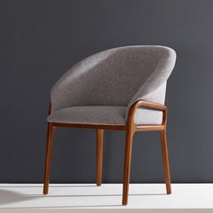 Minimalist Organic Chair in Solid Wood, Upholstered Seating