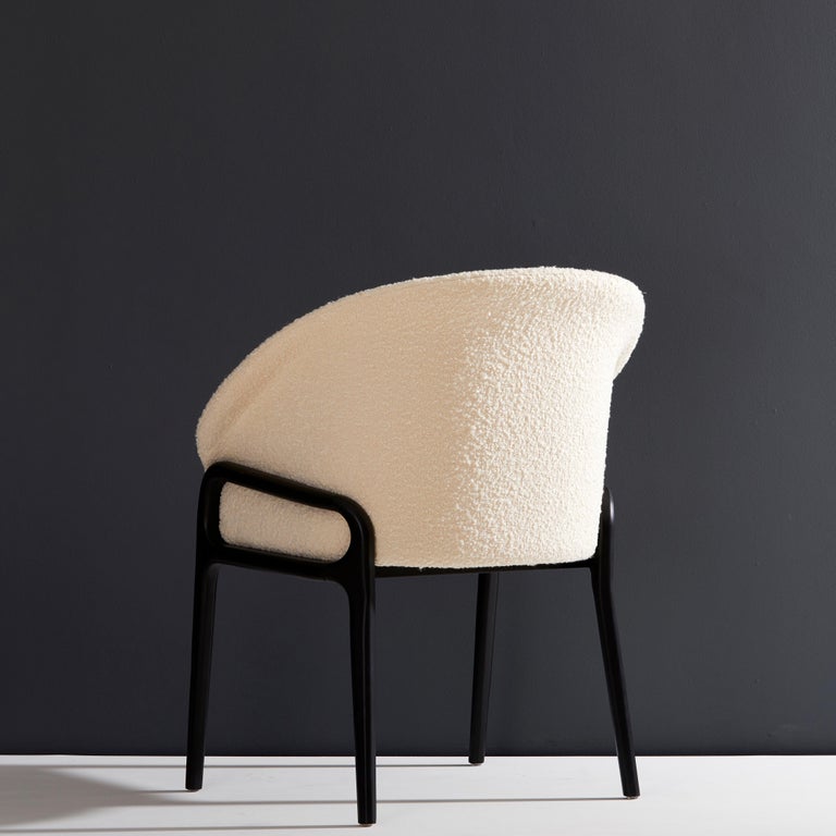 Minimalist Organic Chair in Solid Wood, Upholstered ...