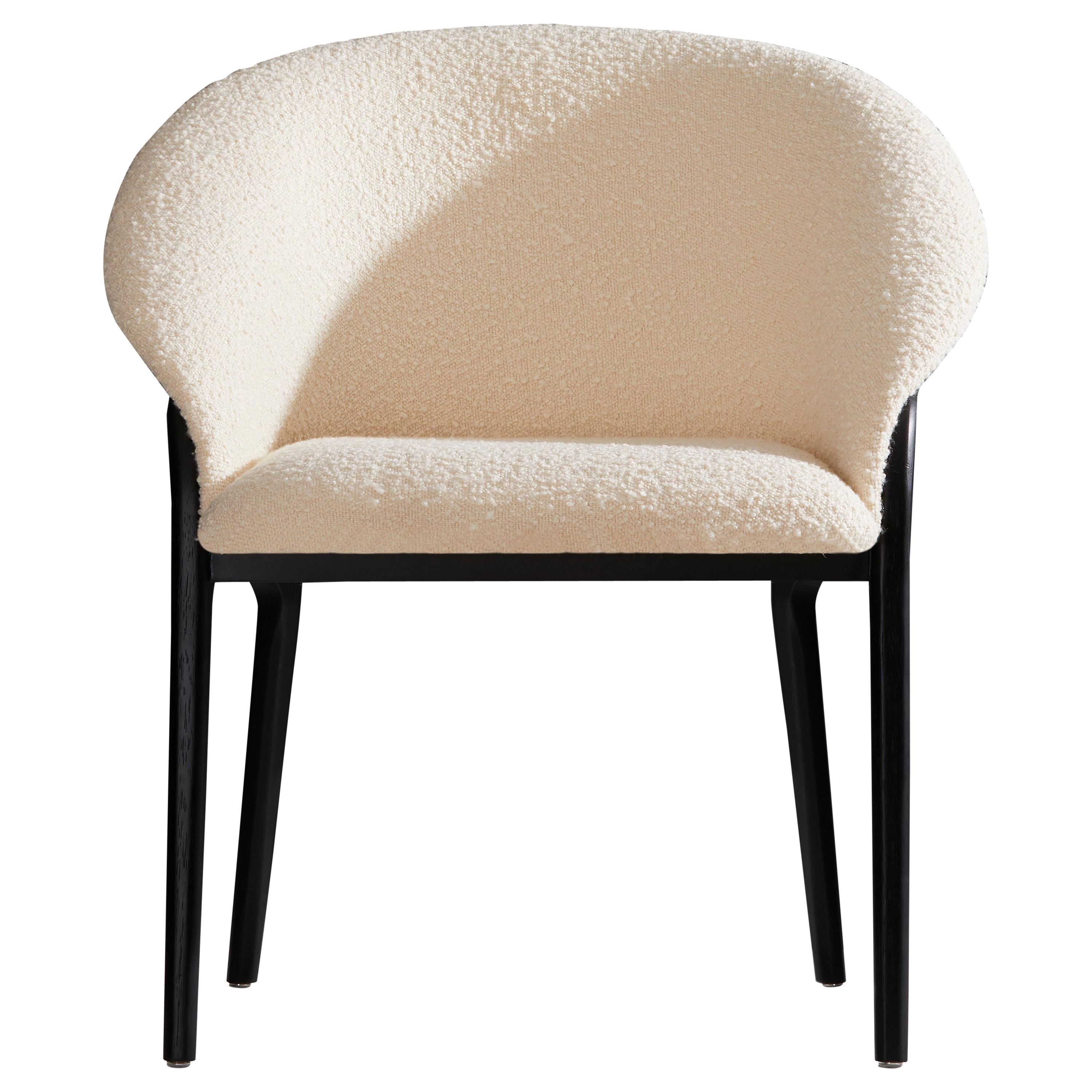 Minimalist Organic Chair in Solid Wood, Upholstered Seating For Sale