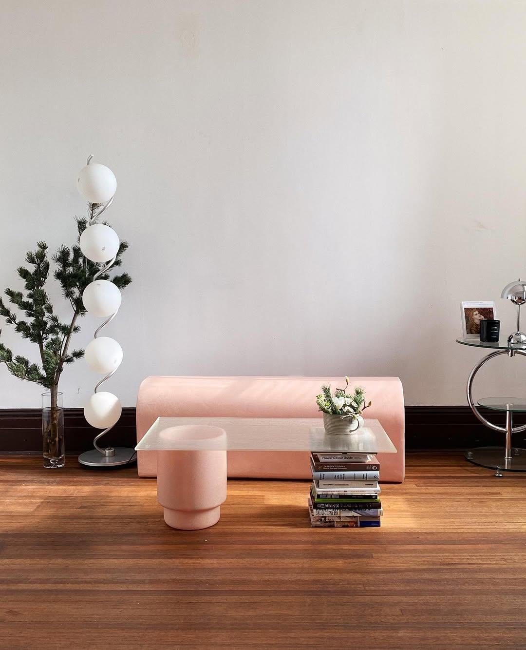 Minimalist Organic Form, Pink Fiberglass Vase by kar For Sale 7