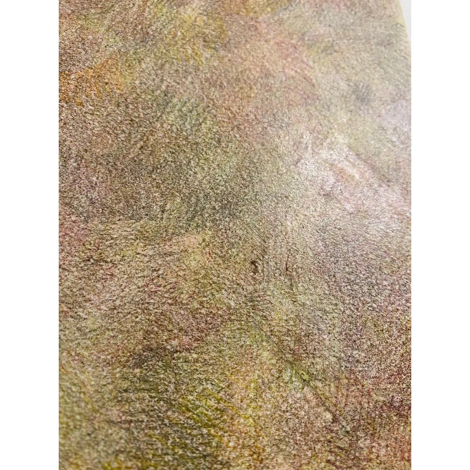 Disegno astratto minimalista originale firmato a matita su carta incorniciato in una cornice dorata in vendita 1