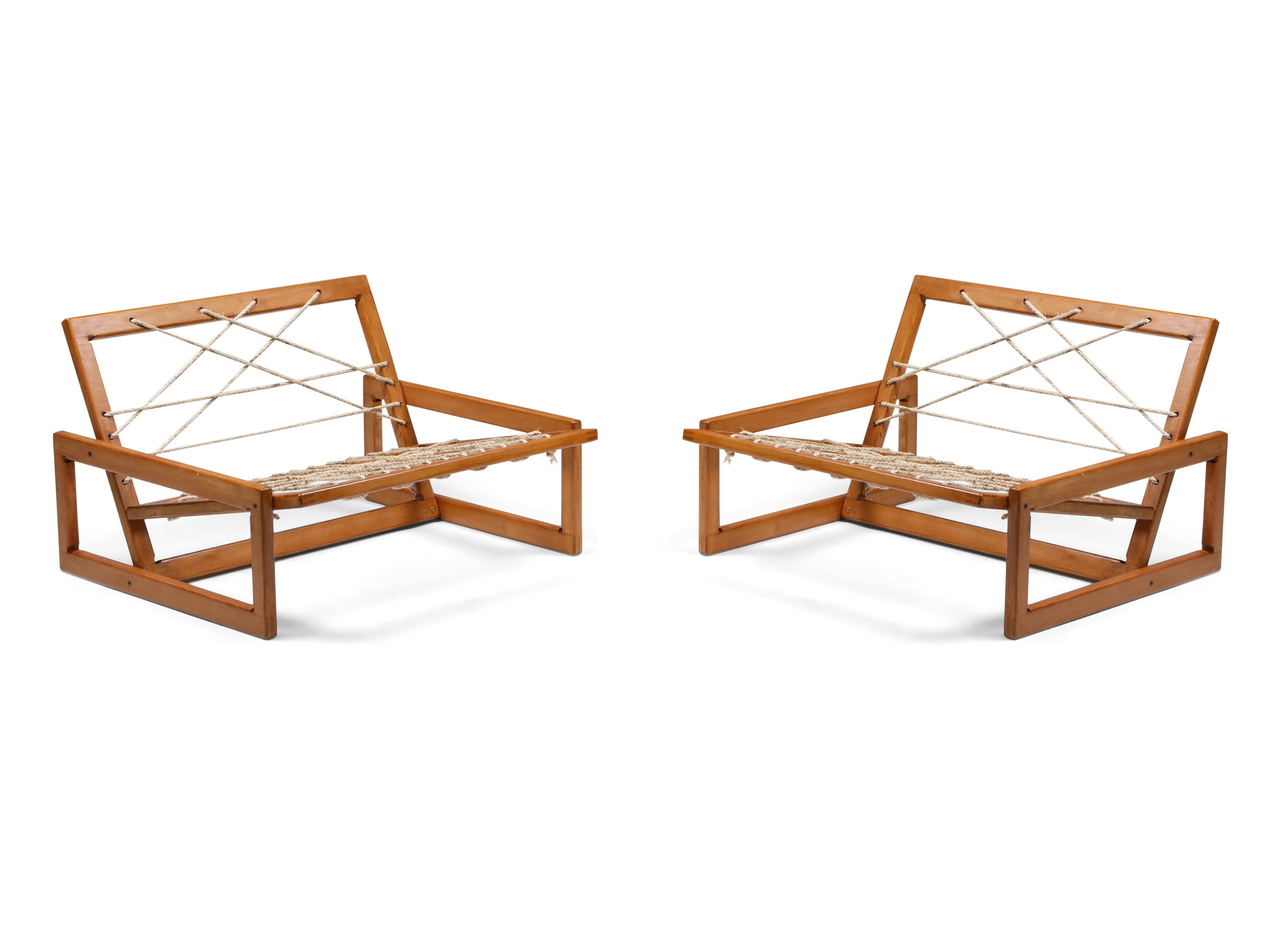 Italiano Poltrona minimalista per esterni di Tobia Scarpa per Cassina in vendita