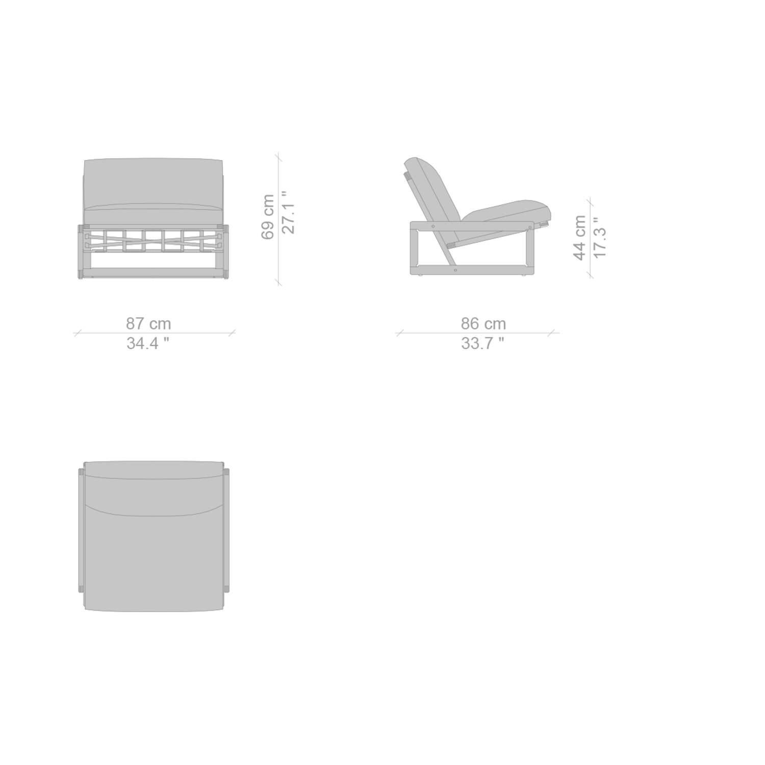 Poltrona minimalista per esterni di Tobia Scarpa per Cassina in vendita 1